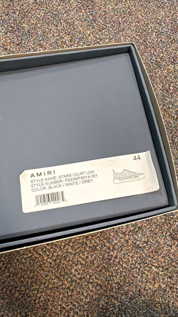 Amiri o1rshd1 Q:2 / Stars Court Low-Top Sneakers in Black Size US 11 / EU 44 - 13 Thumbnail