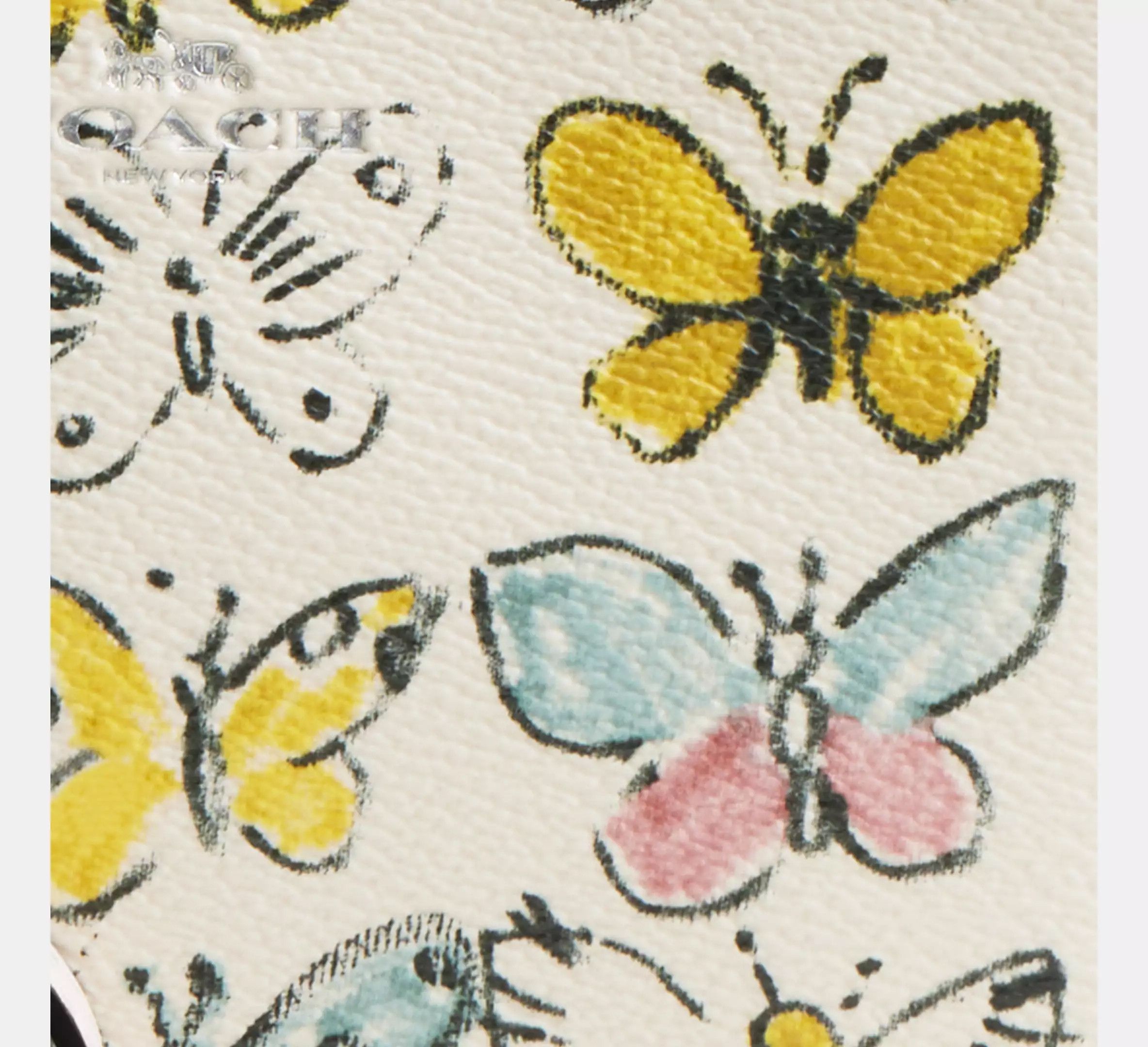 Coach Corner Zip Wristlet With Butterfly Print CAQ55 Size ONE SIZE - 6 Thumbnail