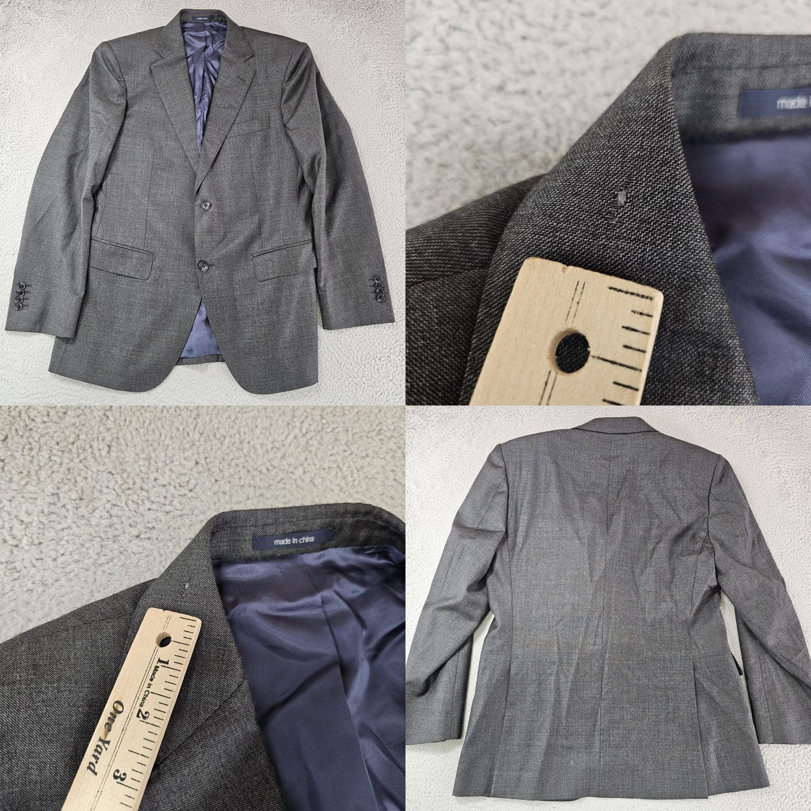 Suitsupply Suitsupply Blazer Mens 50 Gray Wool Napoli Perennial Vitale Barberis Classic Jacket Size 40R - 8 Thumbnail