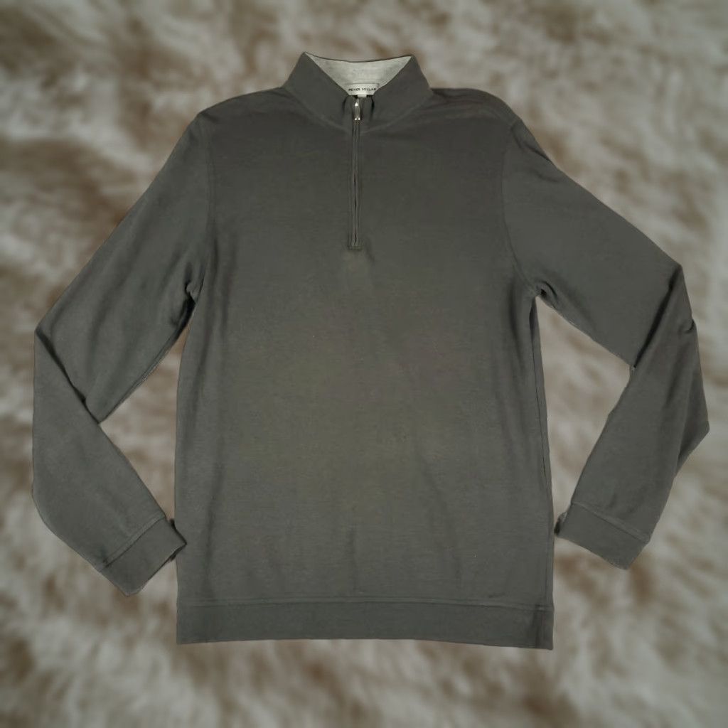 Peter Millar Peter Millar Sweater Mens Small Gray Cotton Blend Golf 1/4 Zip Pullover Size US S / EU 44-46 / 1 - 1 Thumbnail