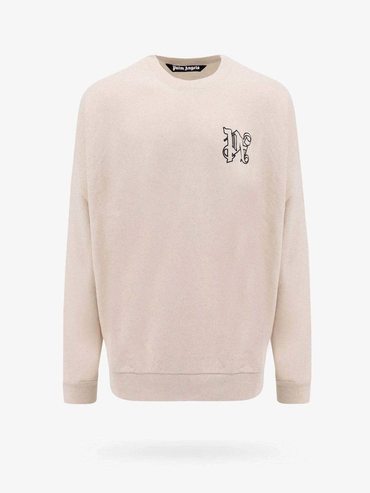 Palm Angels o1y0325 Logo Crewneck Sweatshirt in Beige Size US XS / EU 42 / 0 - 1 Thumbnail