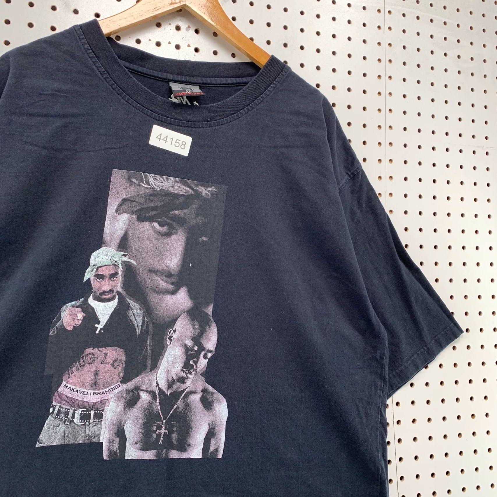 Vintage VINTAGE Makaveli Tupac Shirt Mens 3XL Faded Black Hip Hop Tee Shirt Size US XXL / EU 58 / 5 - 4 Thumbnail
