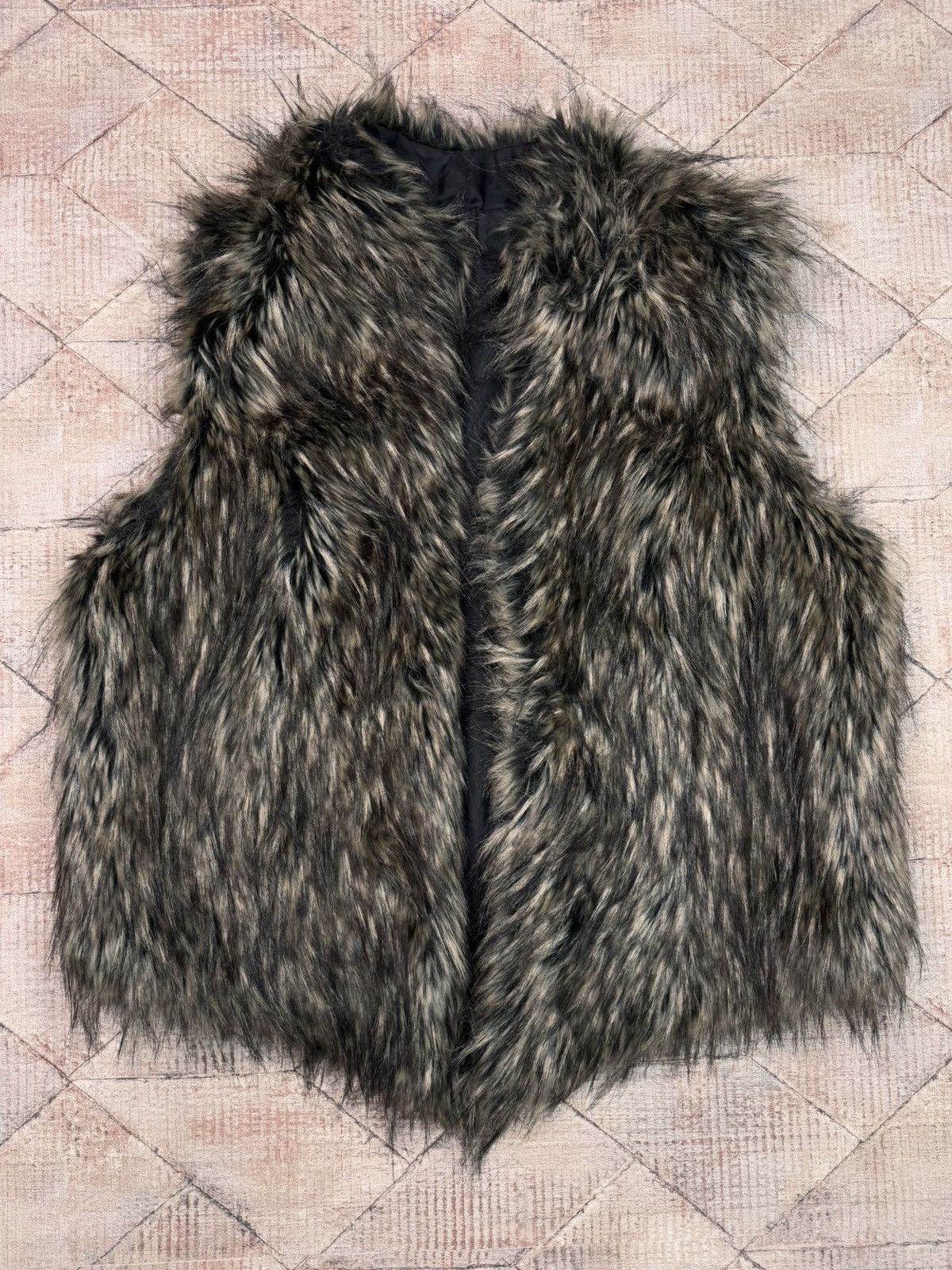 Other Avant Garde Faux Fur Vest Jacket Oversized Brown Size XL / US 12-14 / IT 48-50 - 3 Thumbnail