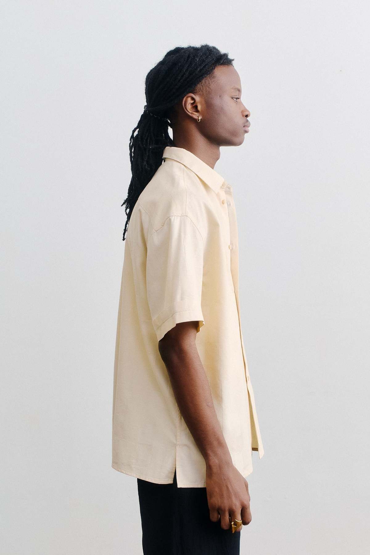 A Kind Of Guise 💚 SS24 A Kind Of Guise Elio Shirt Cubed Ivory Medium NEW Size US M / EU 48-50 / 2 - 5 Thumbnail