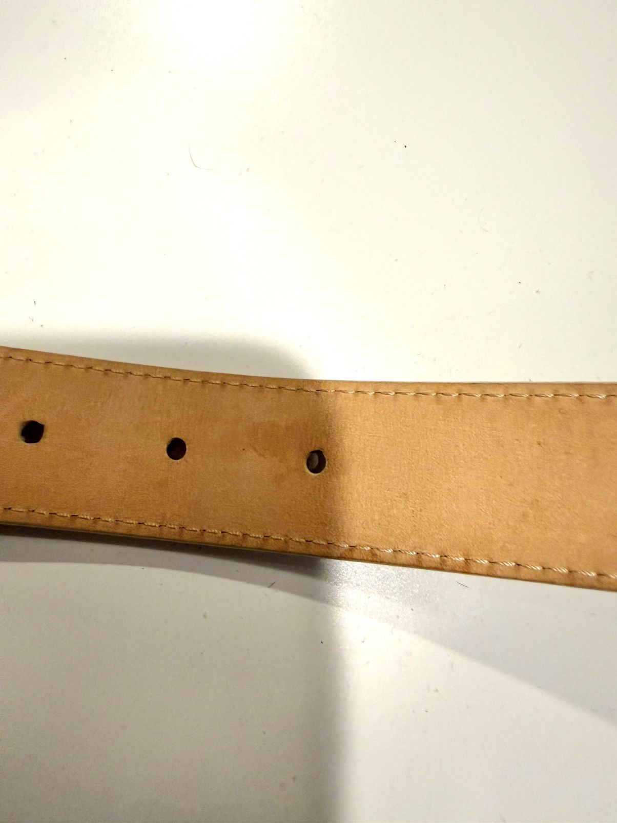 Louis Vuitton Louis Vuitton Damier Azur Belt 85/34 White LV Buckle Size ONE SIZE - 10 Thumbnail