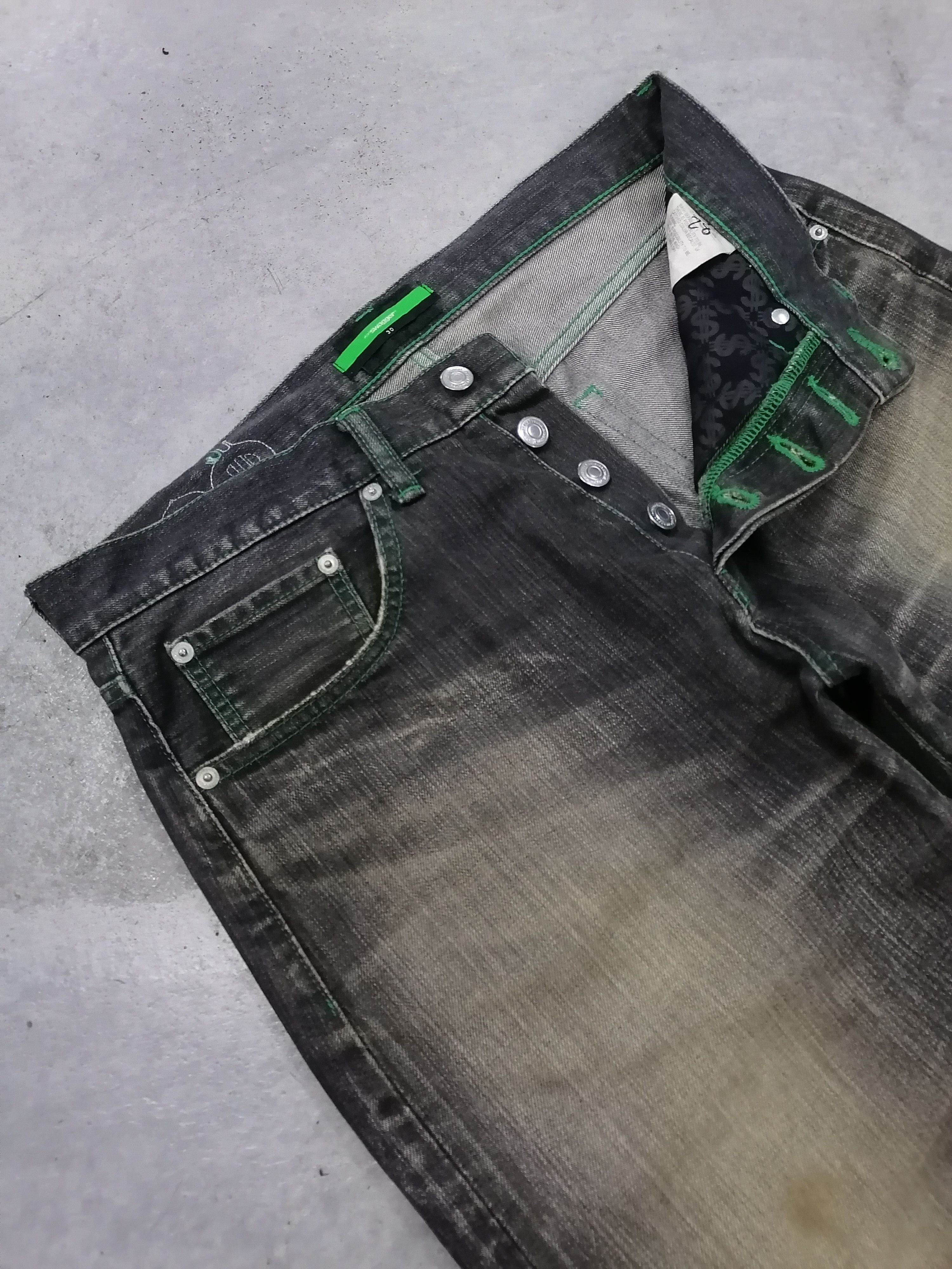 Japanese Brand × Swagger Trashed Jeans Swagger $30 Denim Pants Size US 33 - 6 Thumbnail