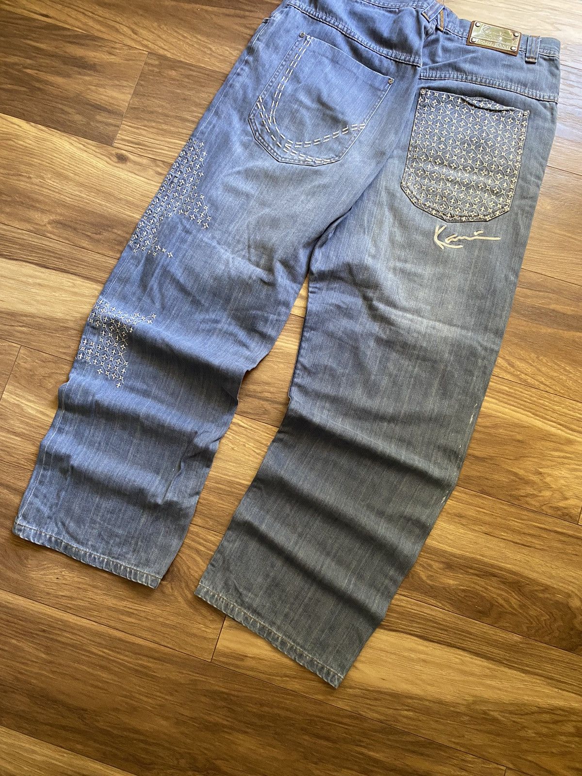 Fubu × Karl Kani × Vintage Karl Kani Vintage Baggy Pants,Sk8,Baggy Fit,Rap Size US 38 / EU 54 - 2 Thumbnail