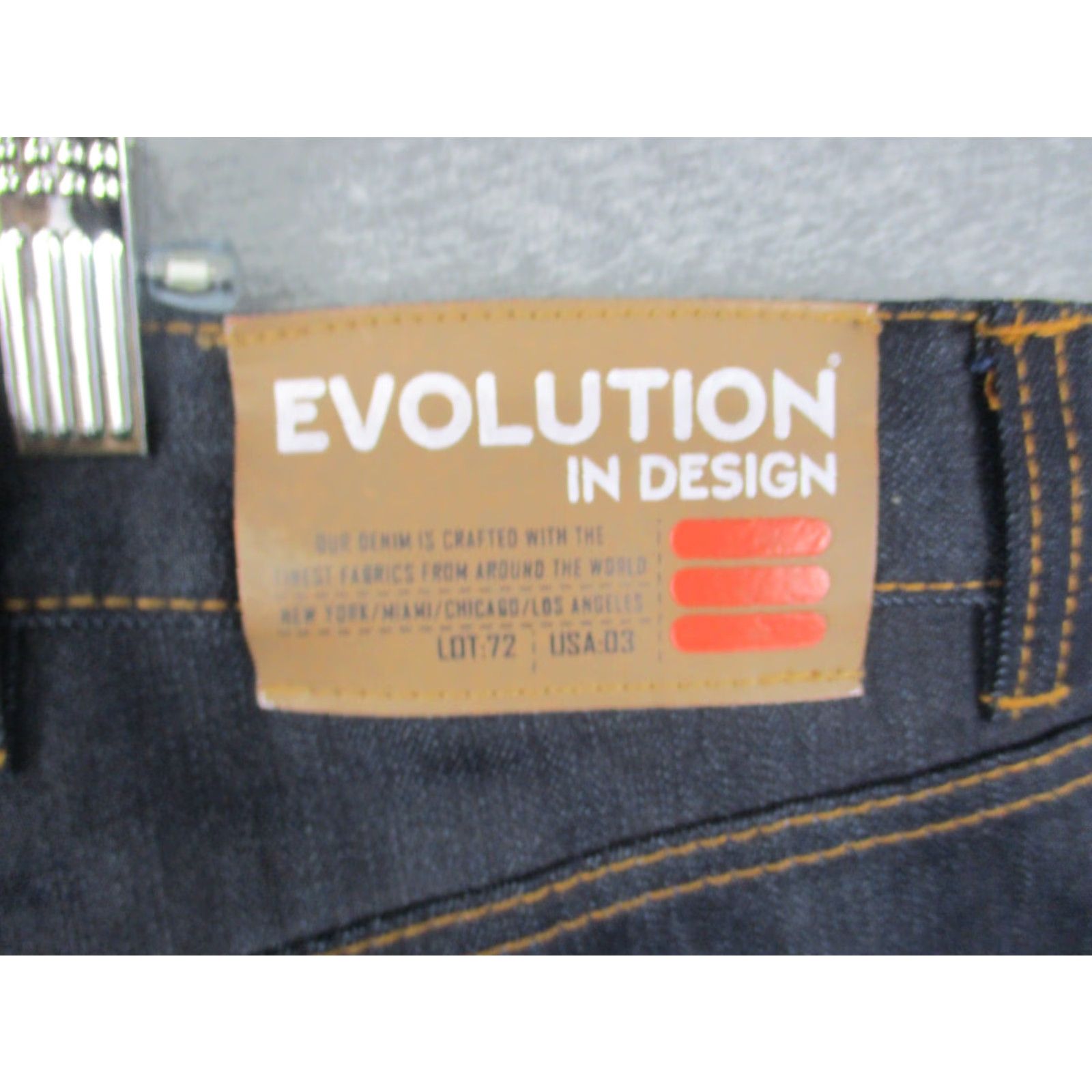Vintage Evolution Jeans Men’s 48x33 Baggy Dark Wash Denim Rise High Inseam 33 Relaxed Regular Mens Size US 32 / EU 48 - 2 Thumbnail