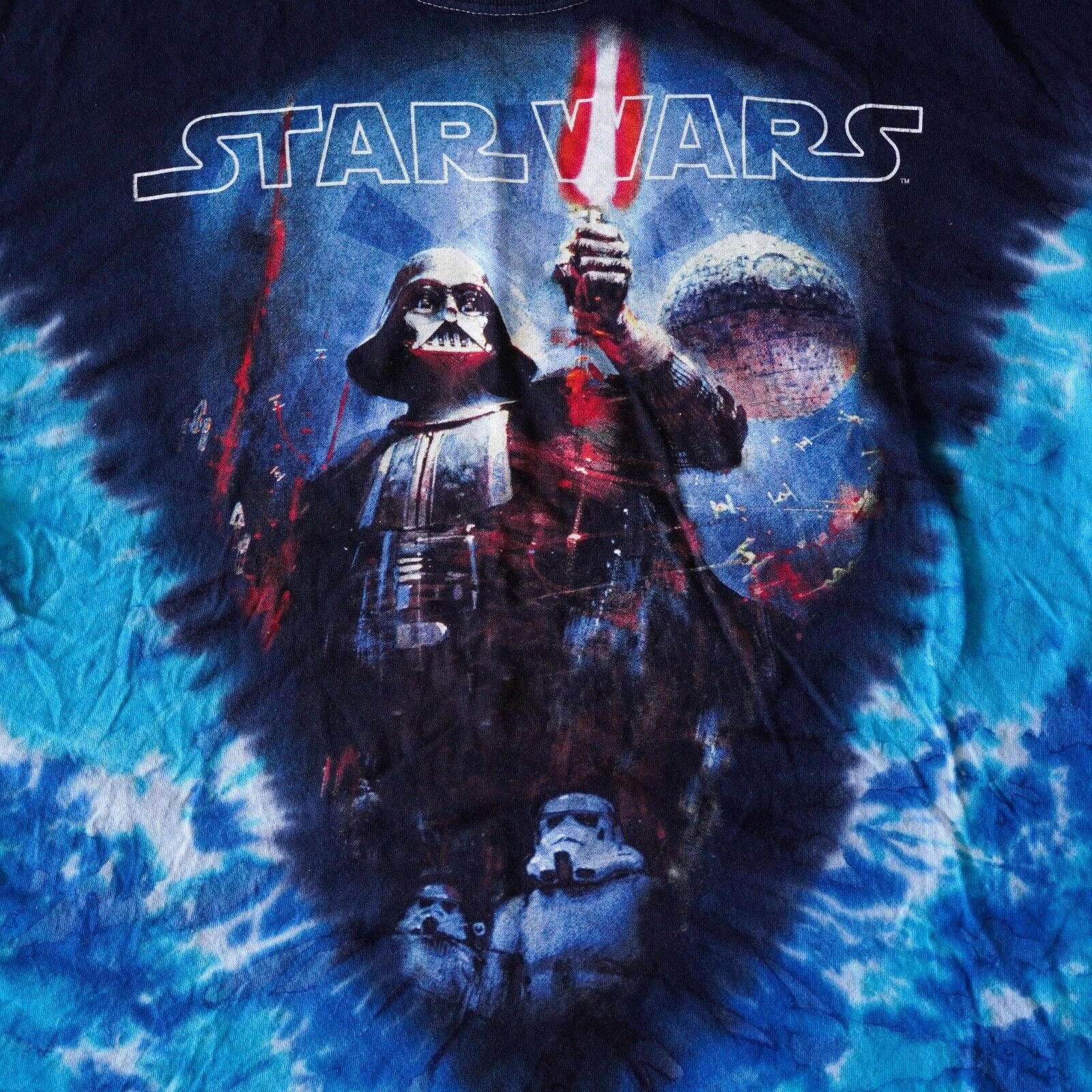 Disney Disney Star Wars Darth Vader Death Star Tie Dye T-Shirt Med Size US M / EU 48-50 / 2 - 3 Thumbnail