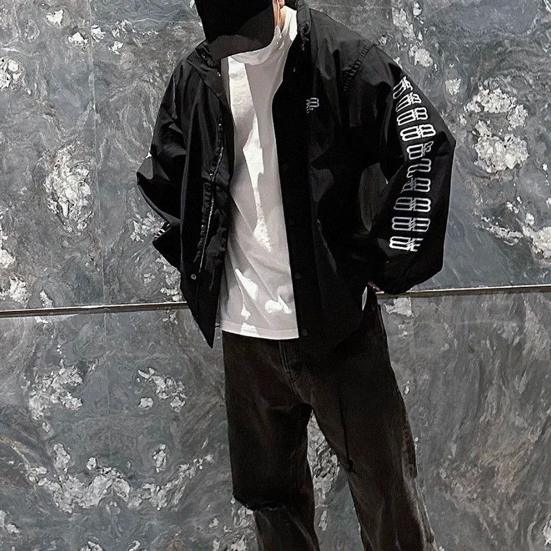 Balenciaga Balenciaga Double B logo black windbreaker Size US M / EU 48-50 / 2 - 6 Thumbnail