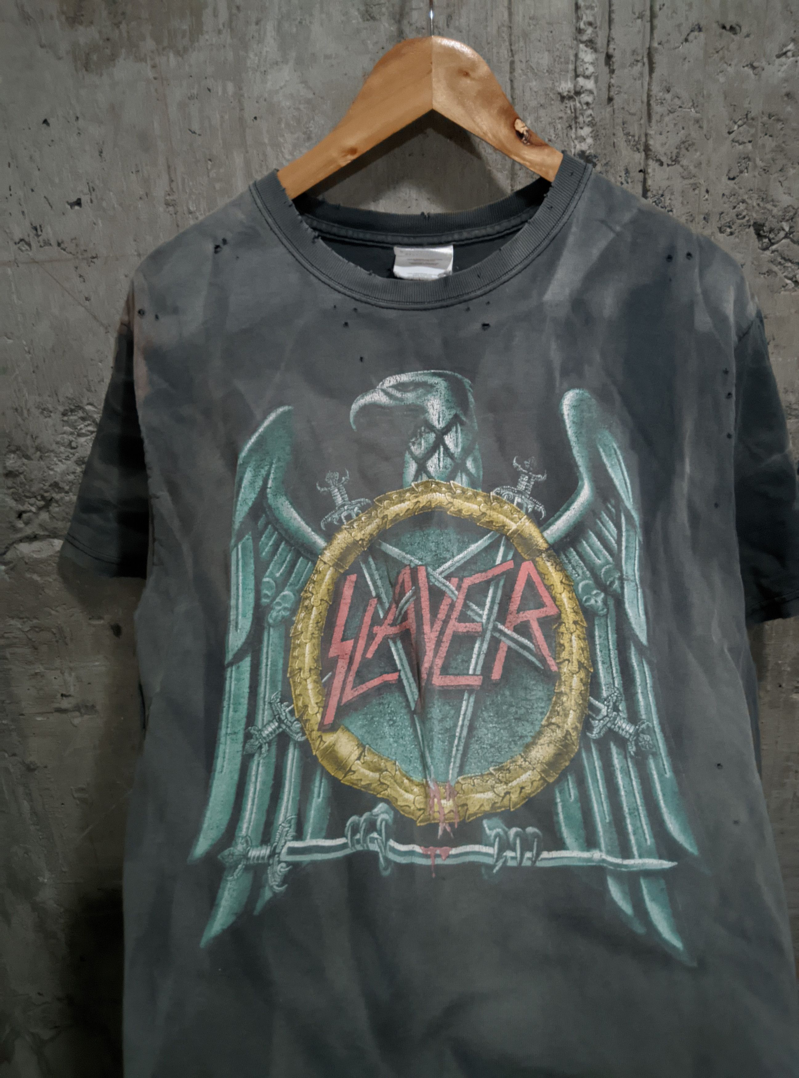 Vintage Vintage 2000s slayer metal distressed thrashed sun fade erd Size US M / EU 48-50 / 2 - 2 Thumbnail