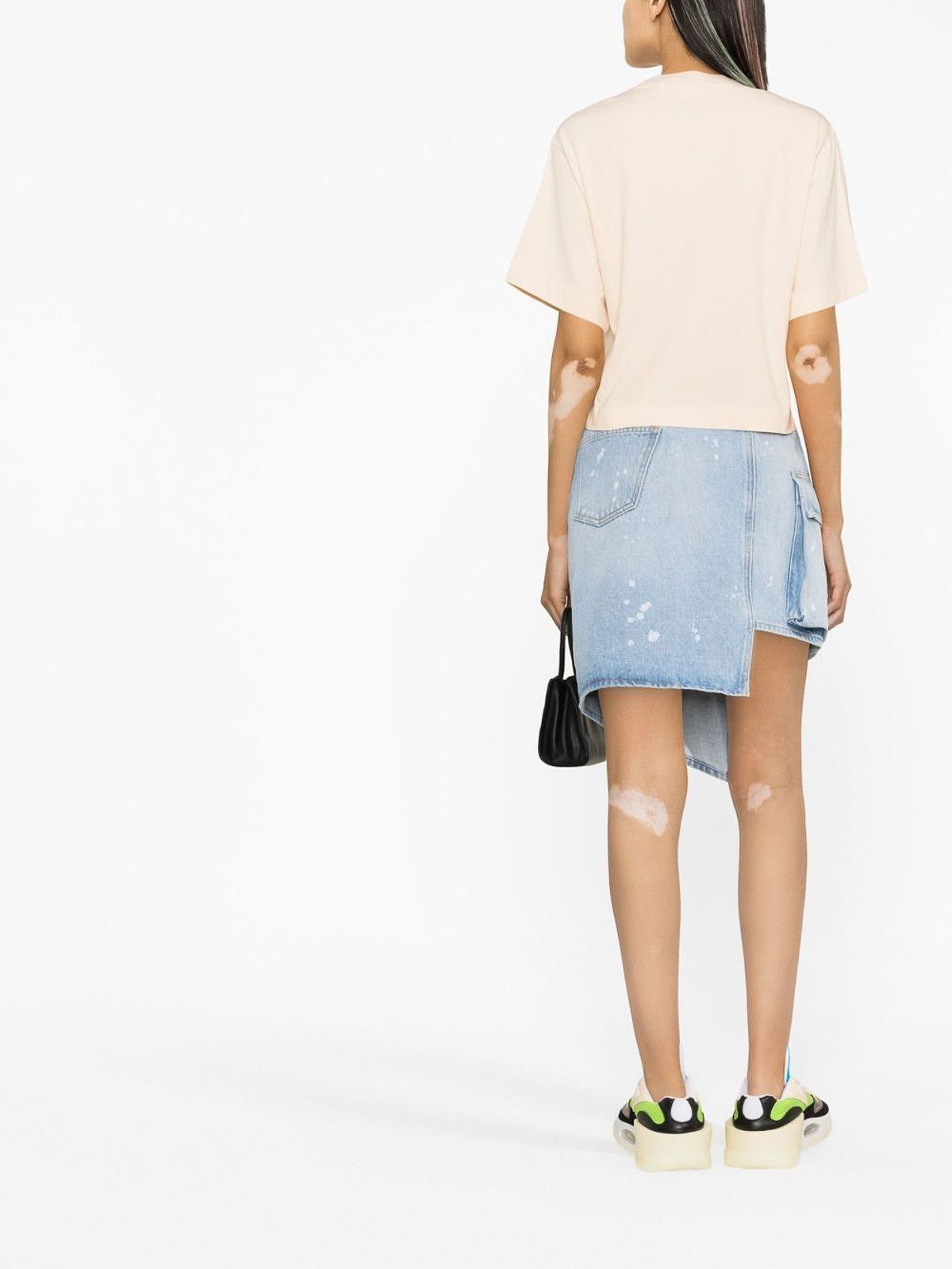 Off-White o1gr1nt0325 Embr Baseball Logo Crop T-Shirt in Beige Size XS / US 0-2 / IT 36-38 - 2 Thumbnail