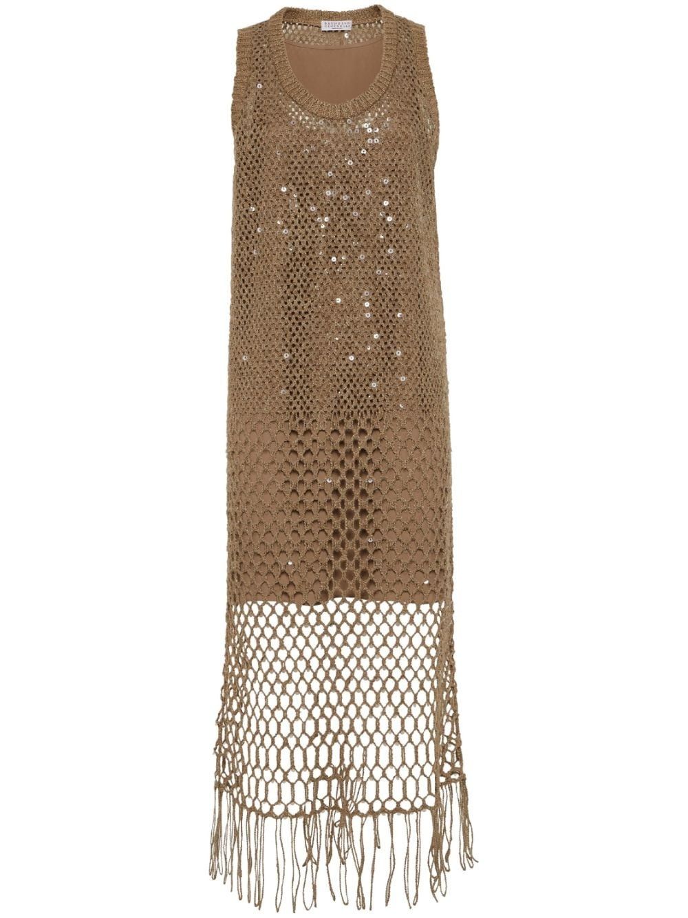 Brunello Cucinelli o1w1db10825 Dress in Dark Brown Size XL / US 12-14 / IT 48-50 - 1 Thumbnail