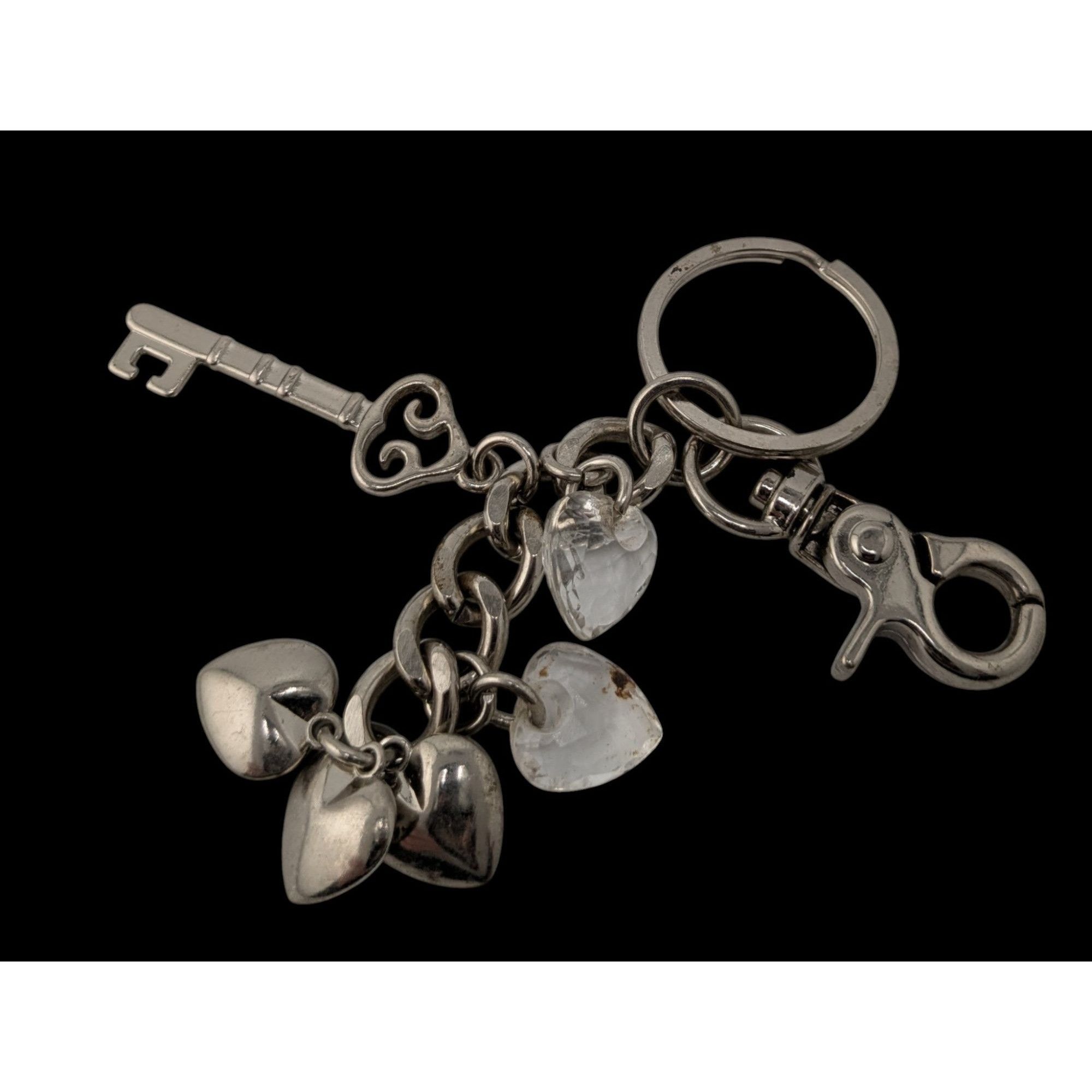 Other Hearts And Gems Silver Tone Charm Keychain With Lobster Clas Size ONE SIZE - 1 Thumbnail