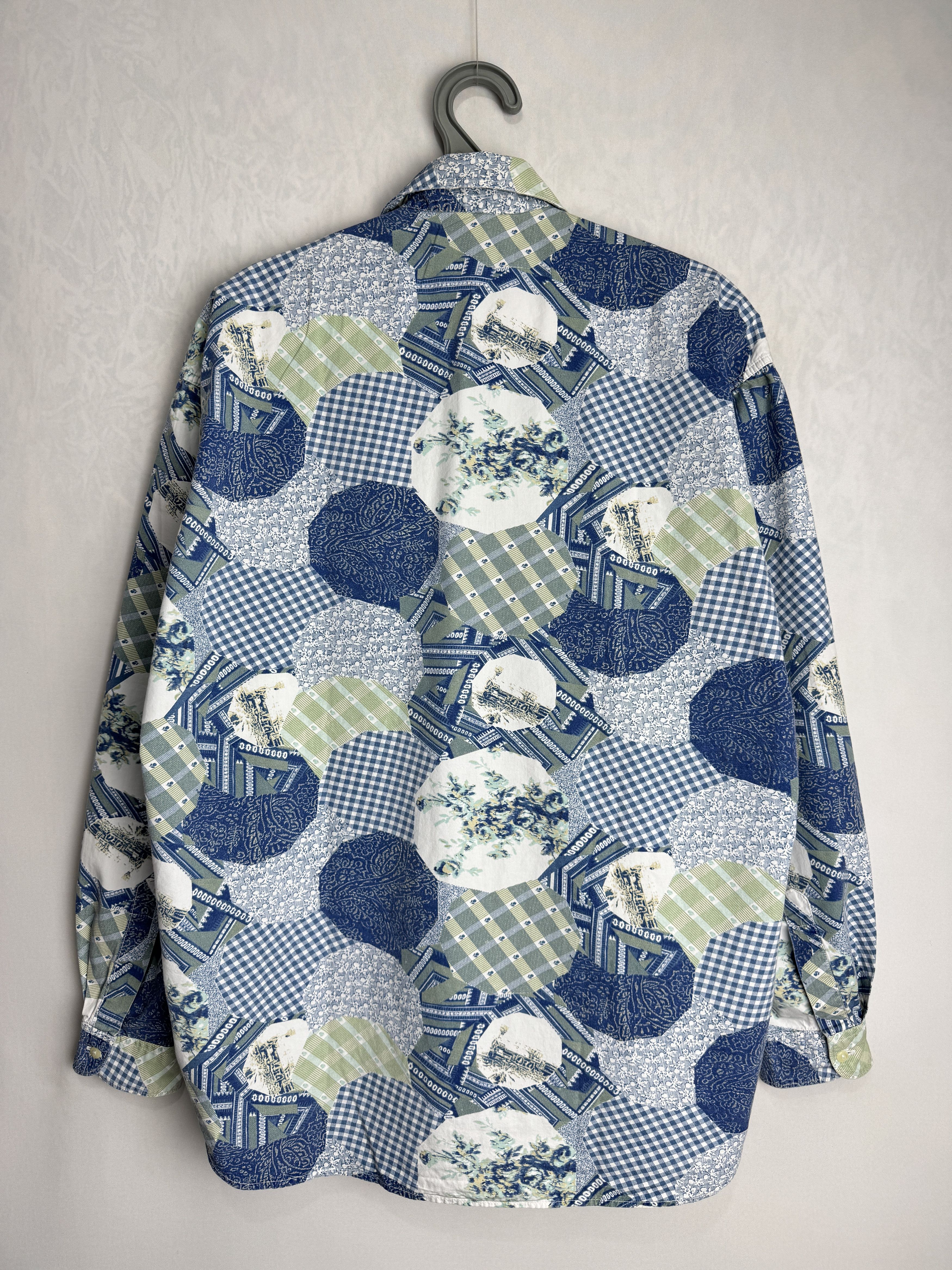 Other × Vintage A CAUSE des GARÇONS men’s patchwork print button up shirt Size US L / EU 52-54 / 3 - 3 Thumbnail