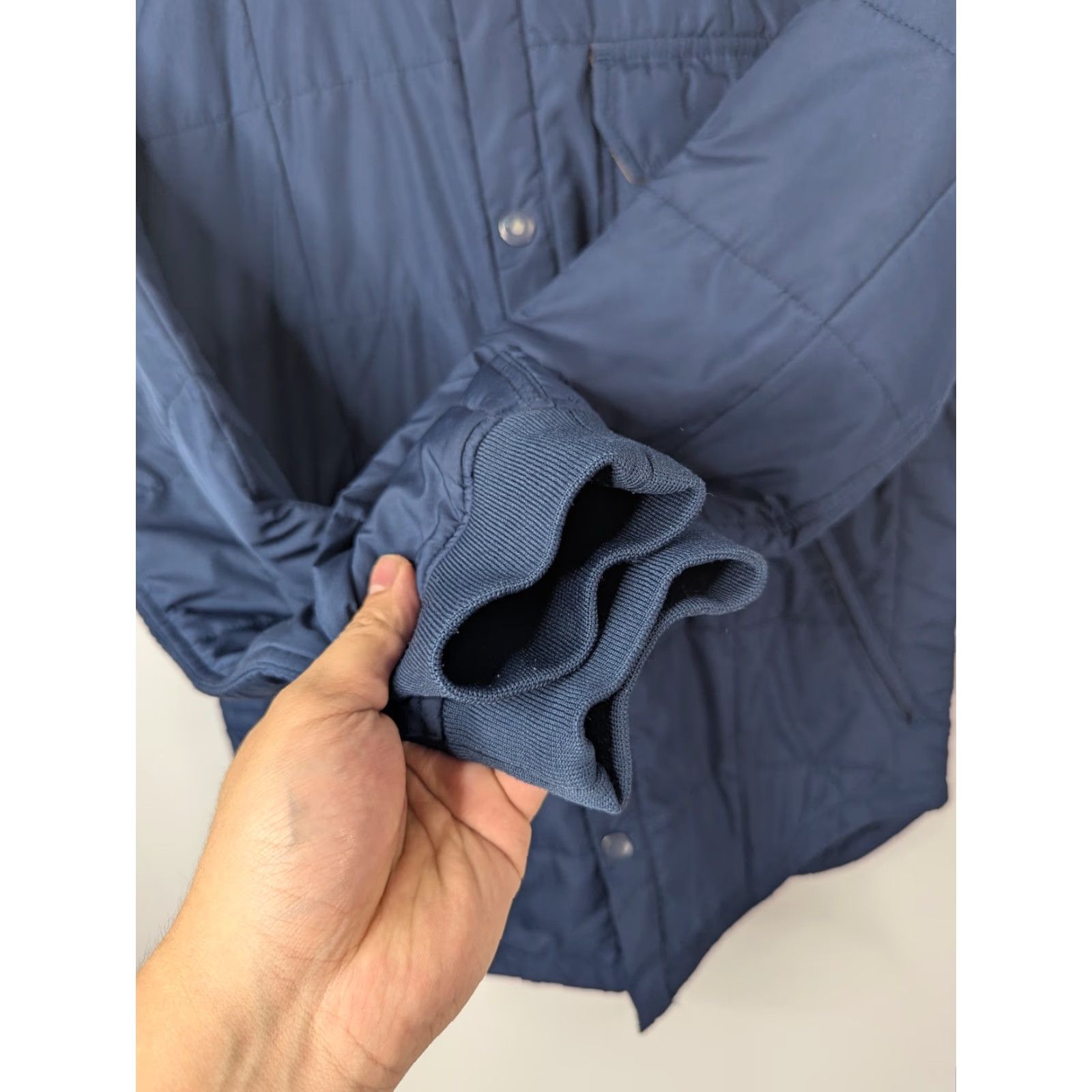 Vintage CPO Provisions Jacket Bomber Size XS Blue Quilted Leather Collar Pockets Workwear Casual Travel Button Shirt? Size US XS / EU 42 / 0 - 5 Thumbnail