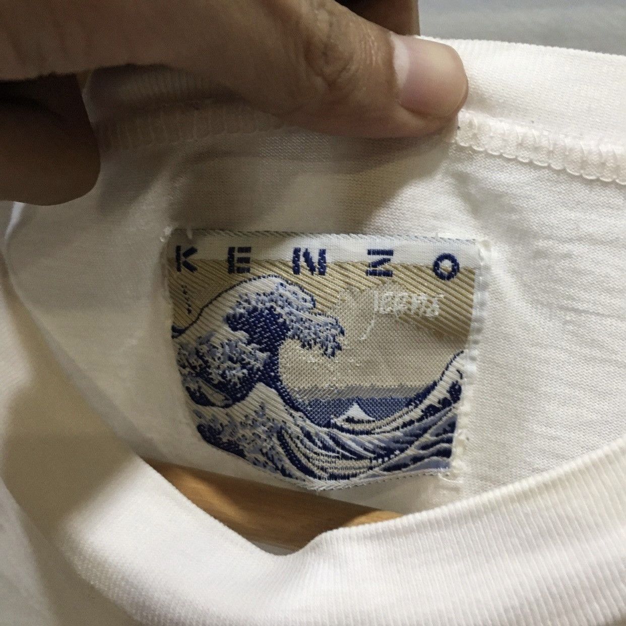 Kenzo × Vintage VINTAGE‼️Kenzo Wave Design T-Shirts Size US L / EU 52-54 / 3 - 4 Thumbnail