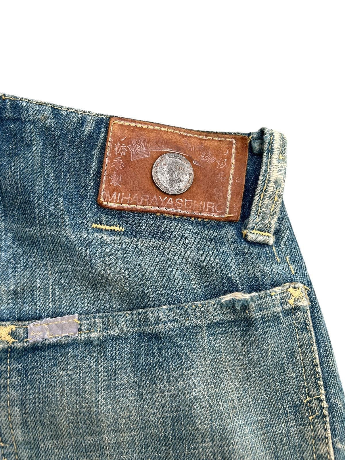 Maison MIHARA YASUHIRO MIHARAYASUHIRO X SUGAR CANE Selvedge Distressed Denim Jeans Size US 36 / EU 52 - 4 Thumbnail