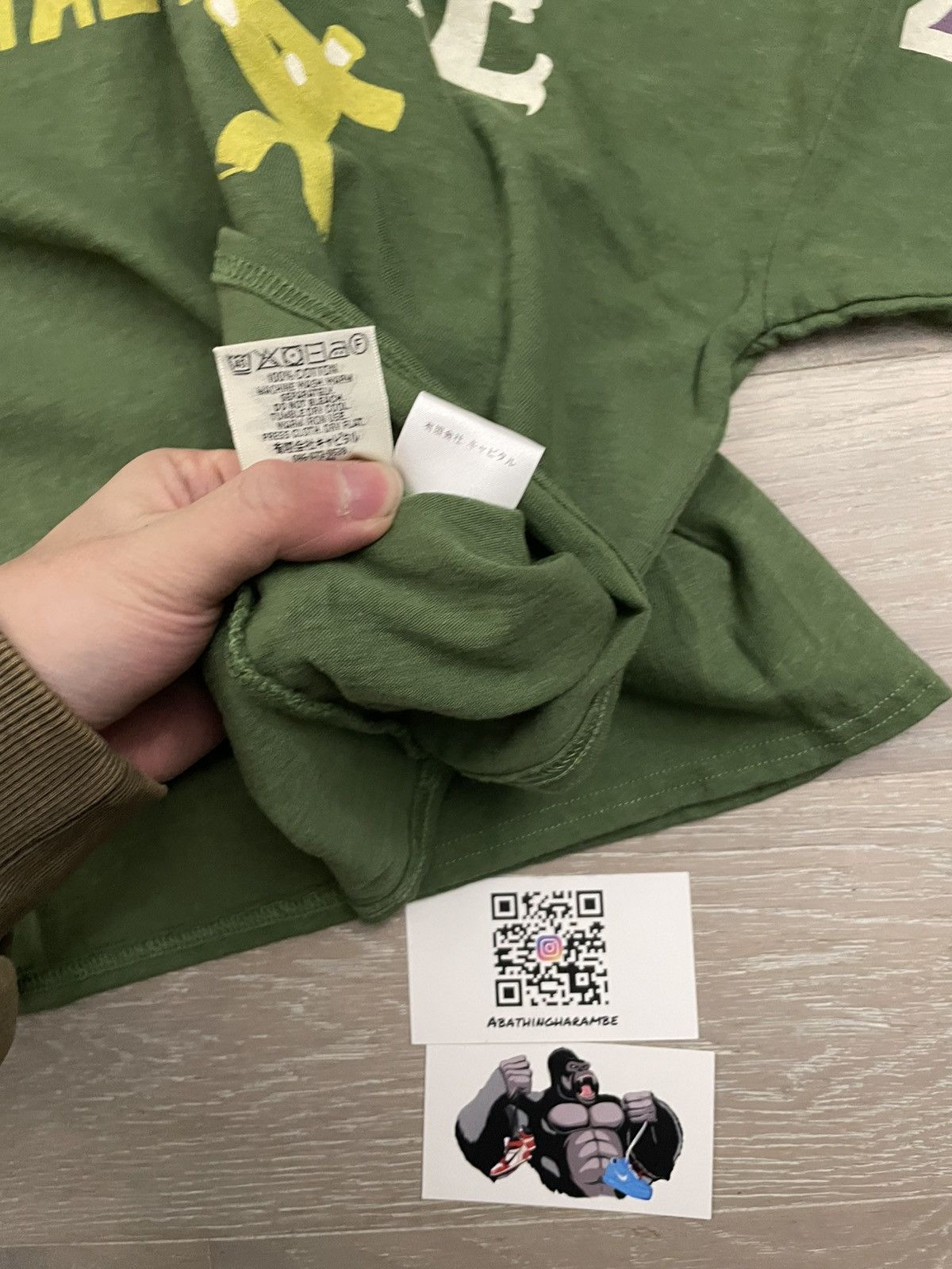 Kapital Kapital Denim Repair Huge Jersey T-Shirt 'Green' Size US XXL / EU 58 / 5 - 5 Thumbnail