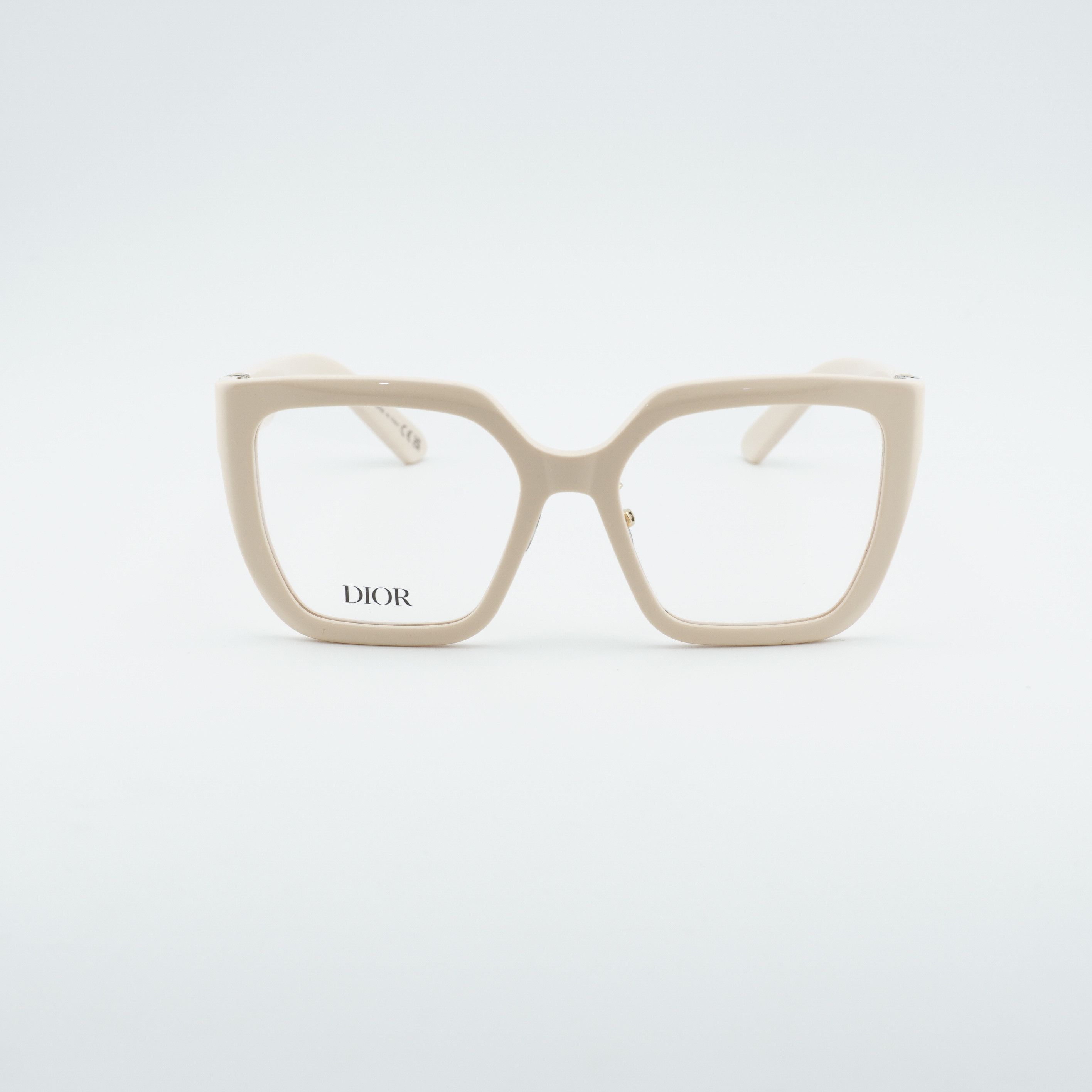 Dior Dior 30MONTAIGNEO S1F 9500 Eyeglasses Ivory 55mm Square Fram Size ONE SIZE - 6 Thumbnail