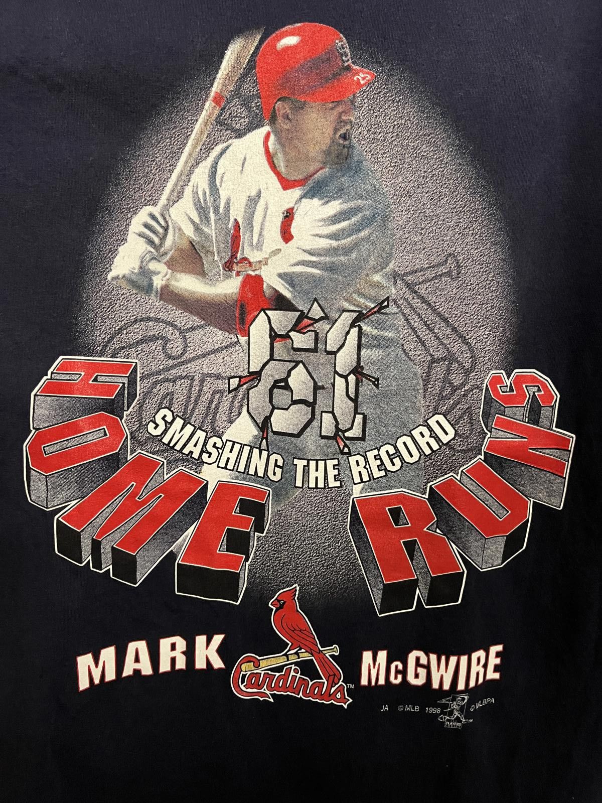 Designer Mark McGwire T-shirt 61 Home Runs Record 1998 Tee - M Size US M / EU 48-50 / 2 - 3 Thumbnail