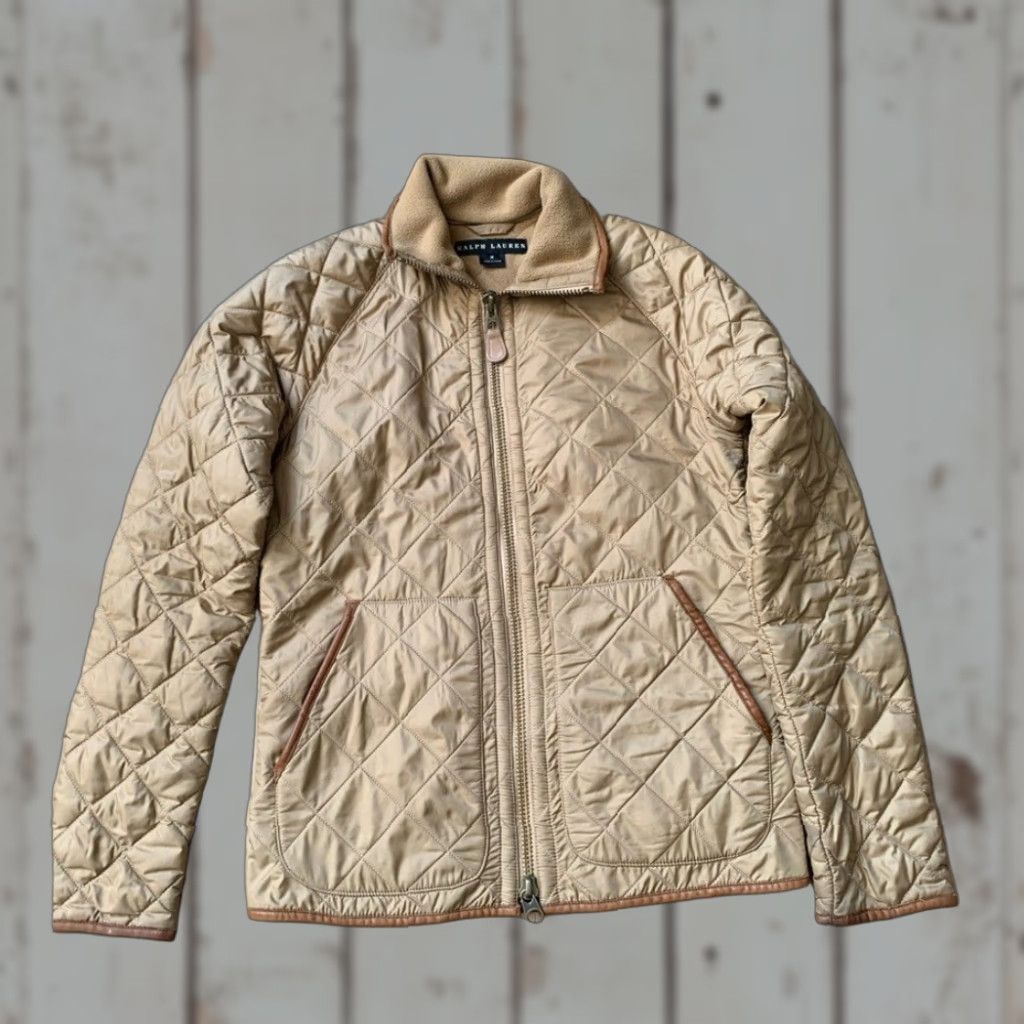 Polo Ralph Lauren Polo Ralph Lauren Quilted Jacket Women M Beige Nylon Basic Jacket Size M / US 6-8 / IT 42-44 - 1 Thumbnail