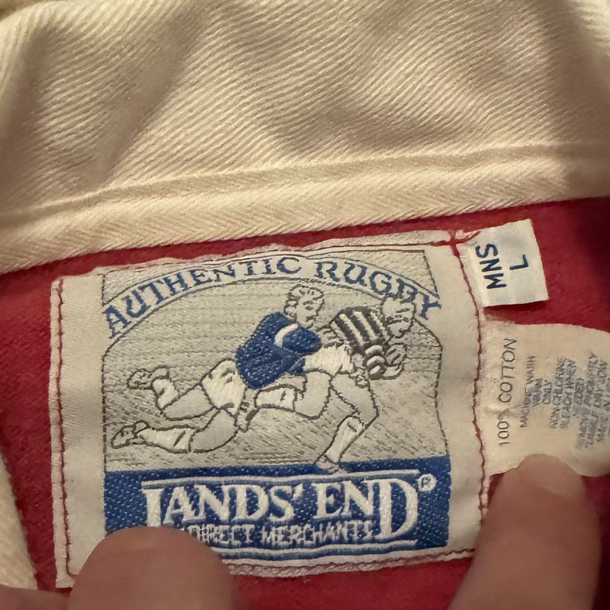 Lands' End VINTAGE 90s LANDS END RUGBY SHIRT! Size US L / EU 52-54 / 3 - 6 Thumbnail