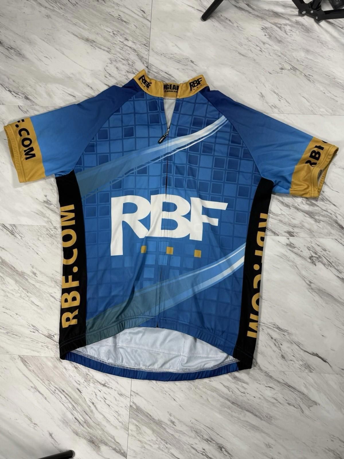 Other RBF Consulting Cycling Jersey Men’s Blue/Gold Bike Gear L #8 Size ONE SIZE - 1 Thumbnail
