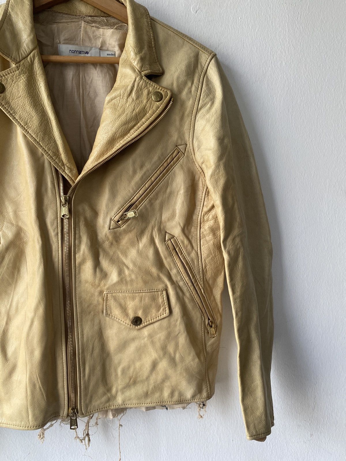 Japanese Brand Nonnative Japan Distressed Leather Jacket Size US S / EU 44-46 / 1 - 5 Thumbnail