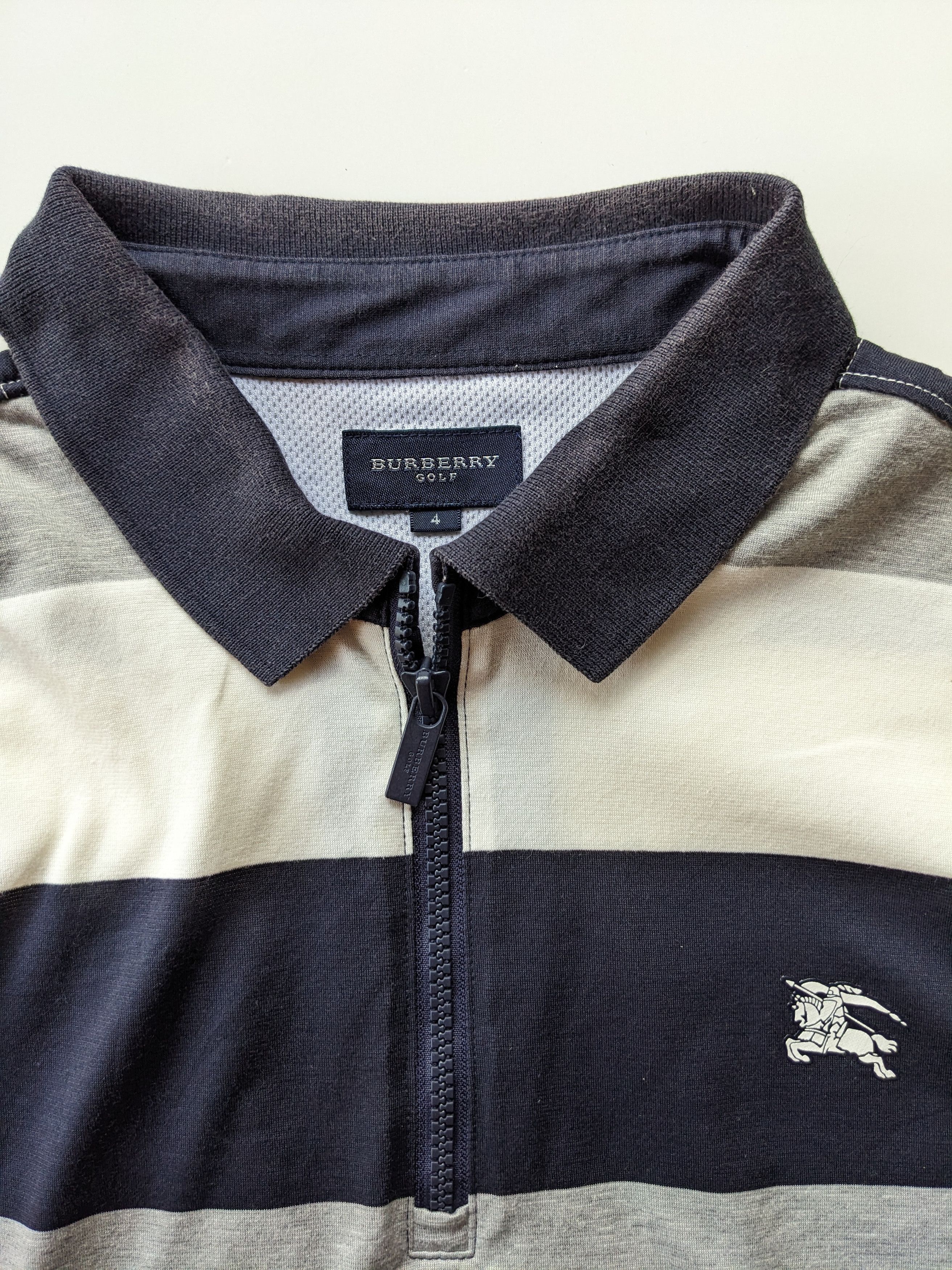 Burberry Burberry golf half zipper stripe collar tee Size US XL / EU 56 / 4 - 4 Thumbnail