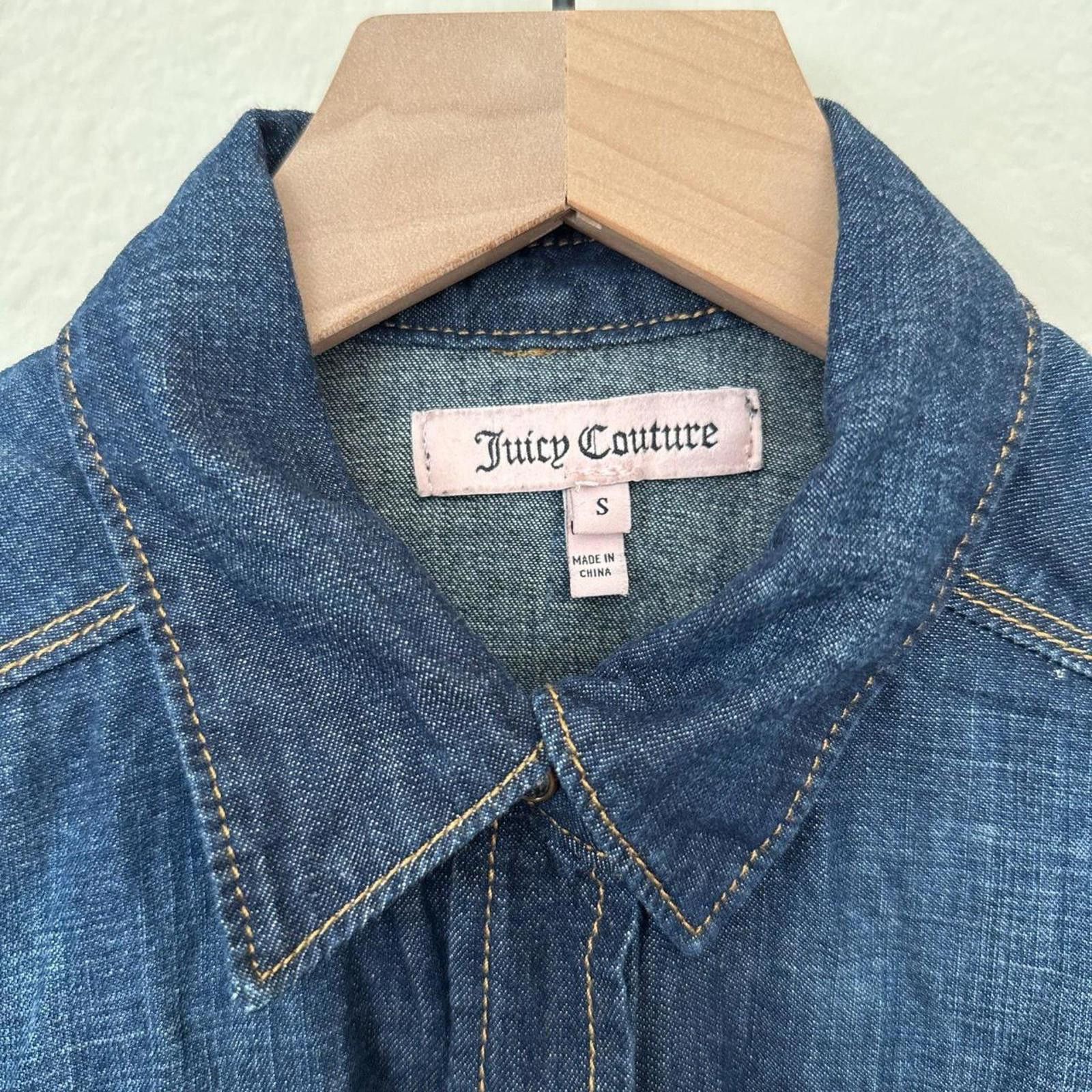 Juicy Couture Jeans Juicy Couture Y2K Western Denim Shirt Women’s S Blue Size S / US 4 / IT 40 - 3 Thumbnail