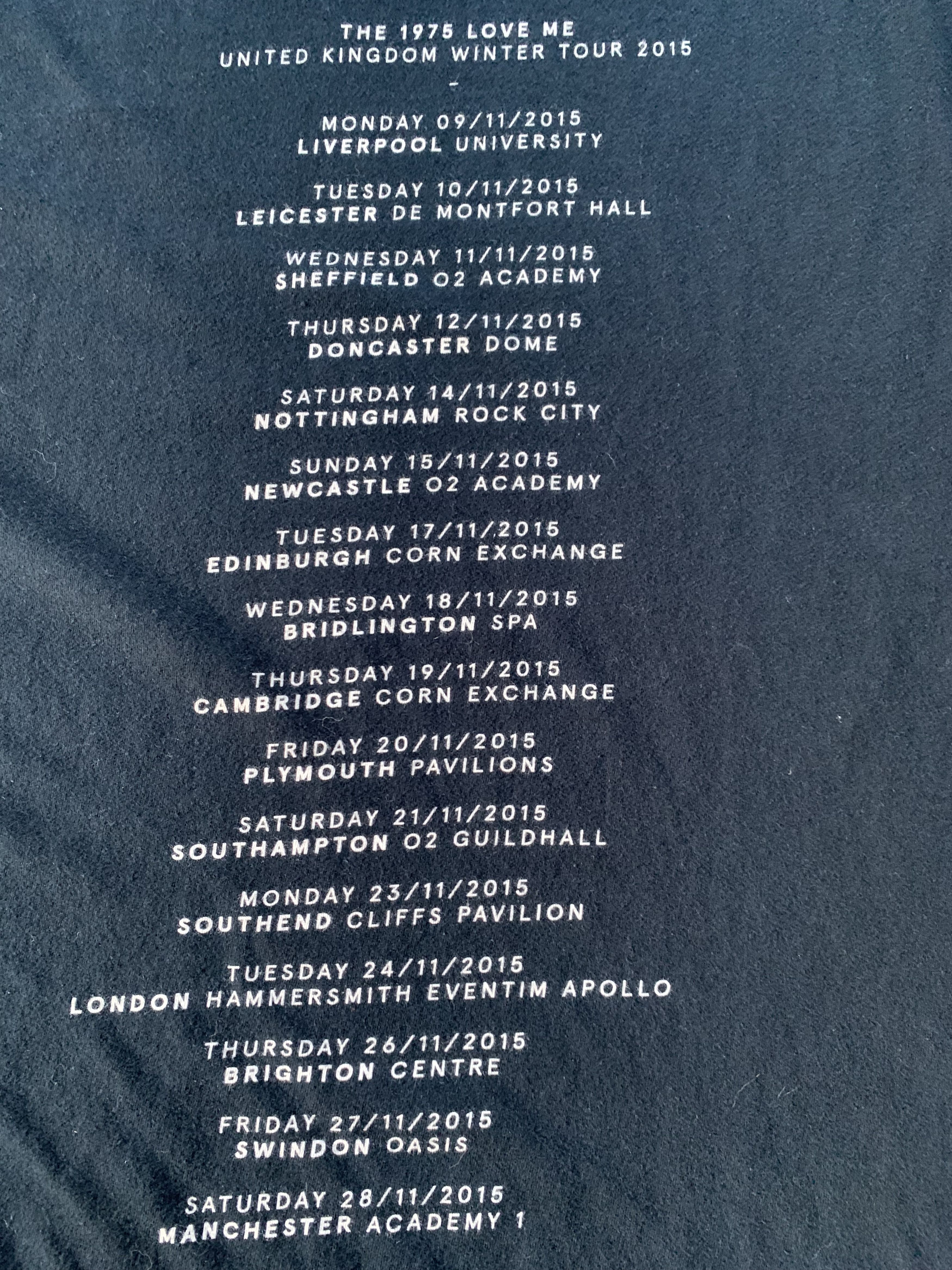 Band Tees The 1975 Vintage Printed Tour T Shirt Size US M / EU 48-50 / 2 - 6 Thumbnail