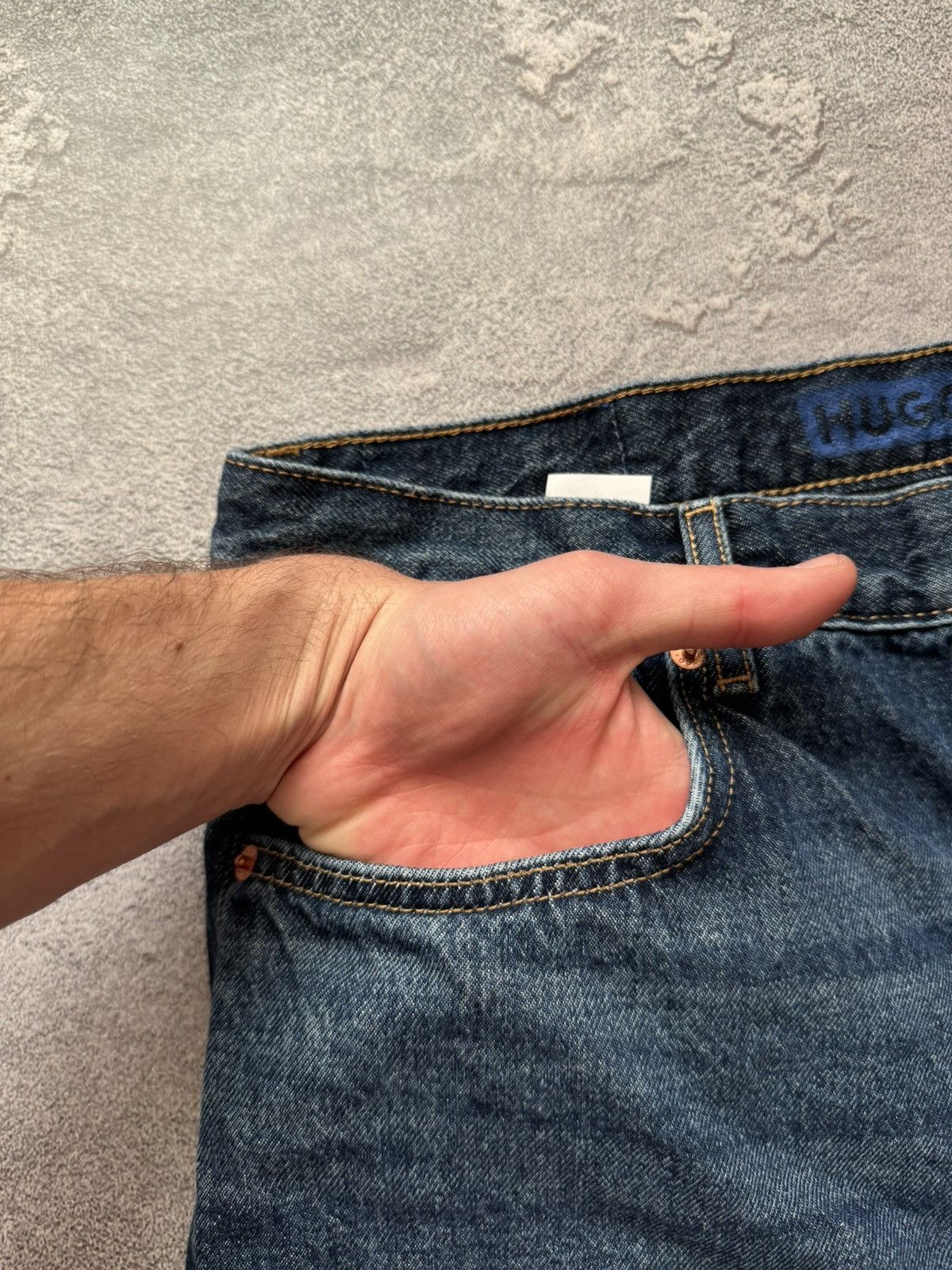 Denime × Hugo Boss Hugo boss 36/32 JOHAN denim blue pant trouser Jean chino Size US 36 / EU 52 - 8 Thumbnail