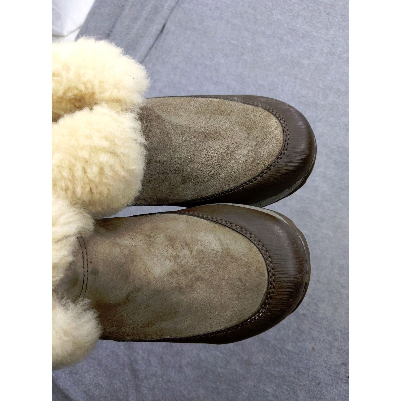 Dansko Dansko Priscilla Winter Boots Beige Suede Shearling Vibram Womens 6 37 Casual Platform Round Toe Size US 6 / IT 36 - 4 Thumbnail
