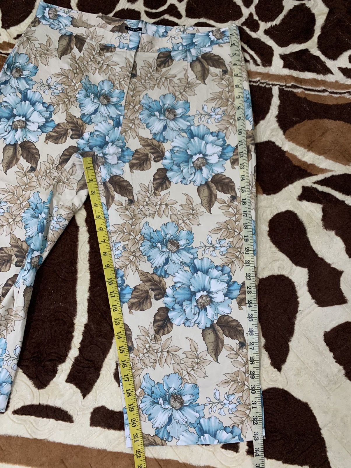 Vintage LAST DROP#Vintage Avenue Cropped Floral Pants Made In USA Size US 36 / EU 52 - 5 Thumbnail