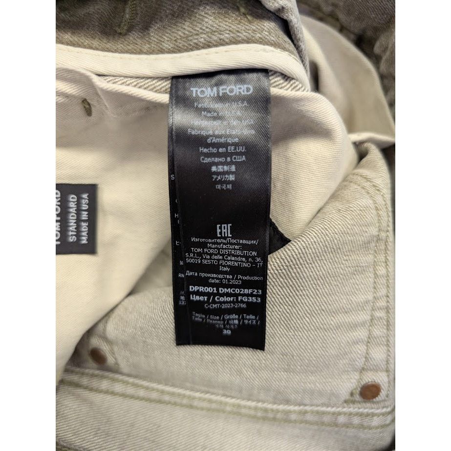 Tom Ford o1rshd1 Denim Jeans in Khaki Size US 30 / EU 46 - 19 Thumbnail