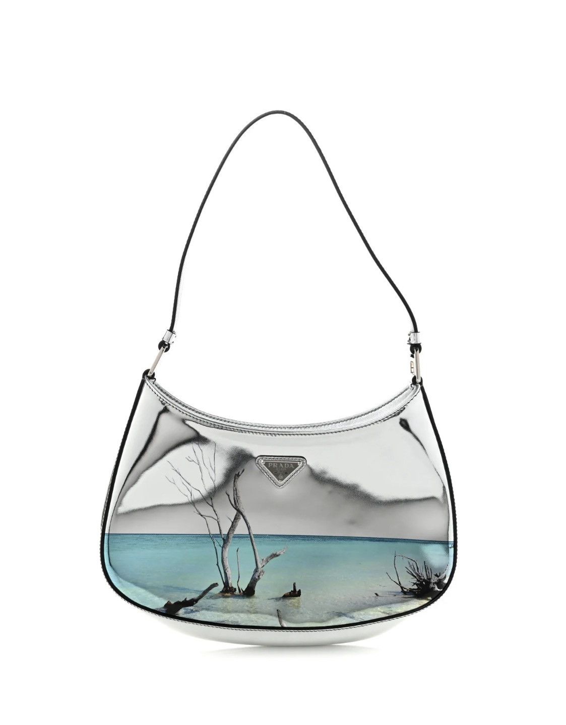 Prada Prada Ocean Print Cleo Shoulder Bag Size ONE SIZE - 1 Thumbnail