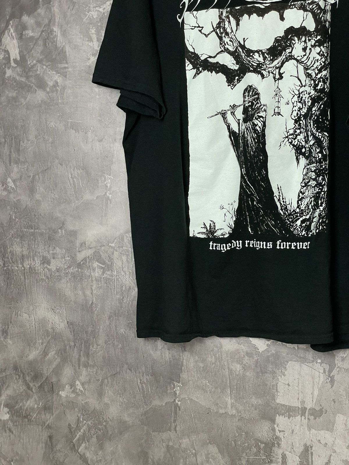 Band Tees × Vintage Vintage Y2k Black Metal Band T Shirt Burzum Like Print Size US L / EU 52-54 / 3 - 5 Thumbnail