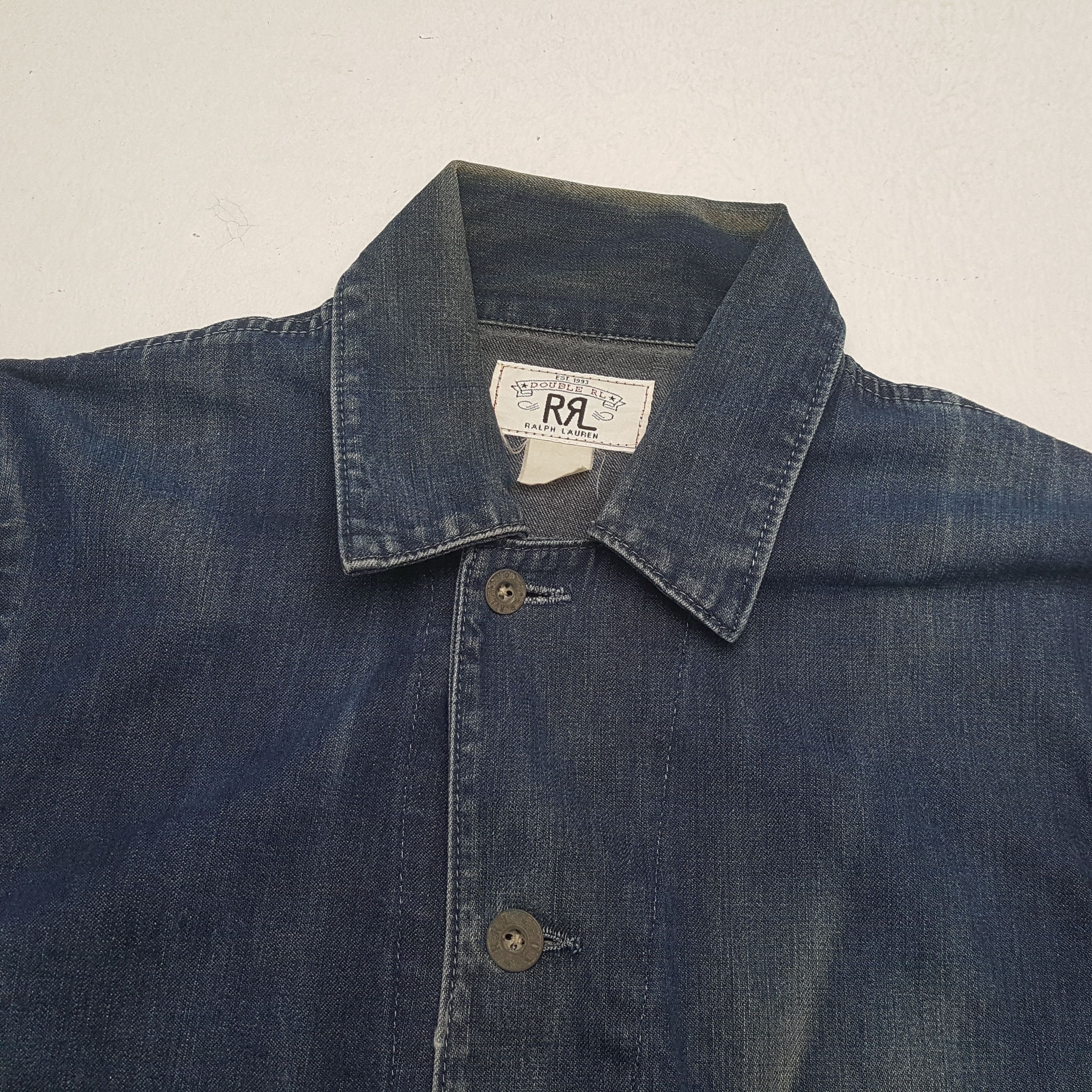 RRL Ralph Lauren × Vintage RRL Ralph Lauren Fashion Style Denim Jacket Size US S / EU 44-46 / 1 - 4 Thumbnail