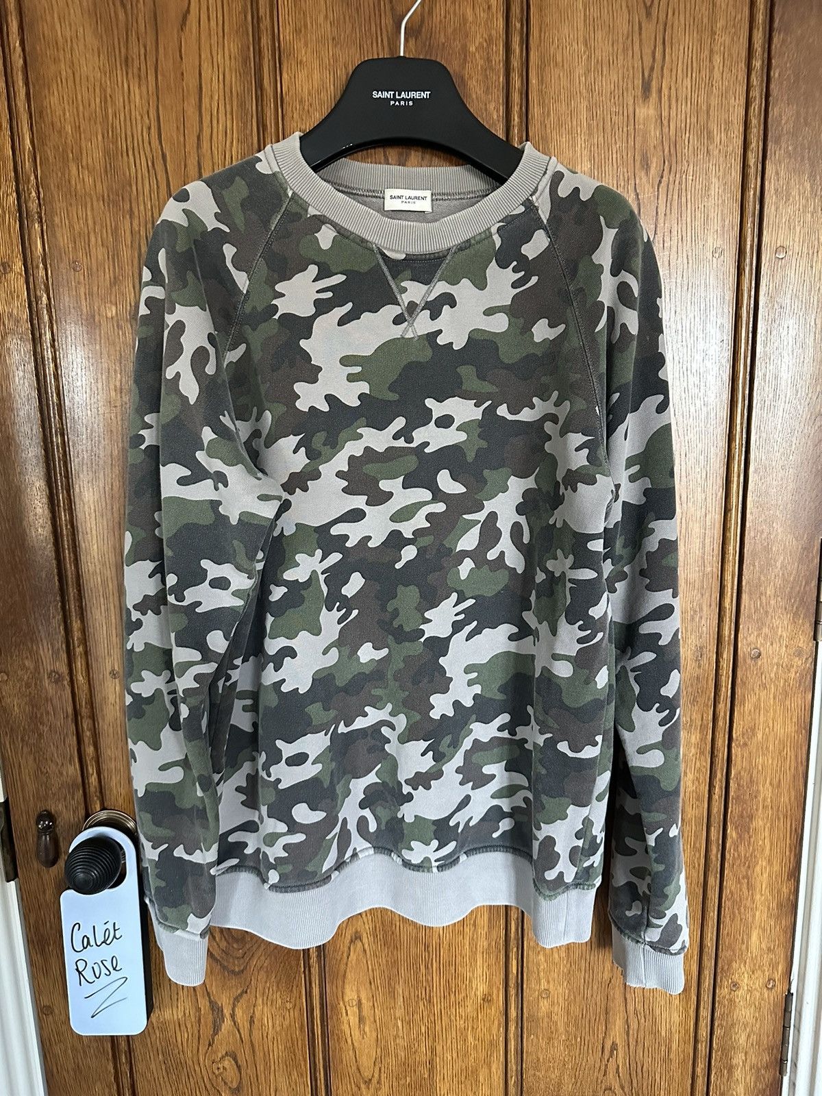 Saint Laurent Paris SS15 Saint Laurent psych rock camp camouflage crew Hedi XL Size US XL / EU 56 / 4 - 1 Thumbnail