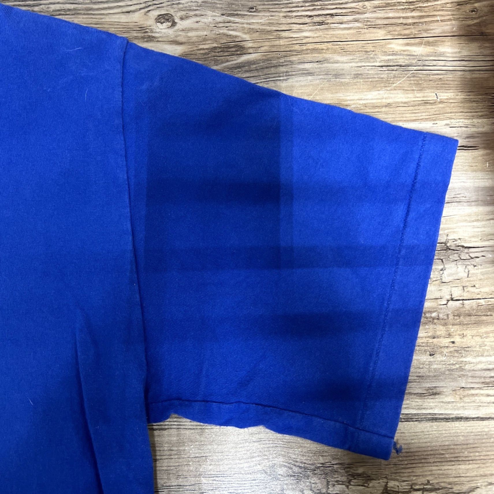 Vintage VINTAGE 1993 SINGLE STITCH Blue T-Shirt Mens Size L USA Stitch Size US L / EU 52-54 / 3 - 3 Thumbnail