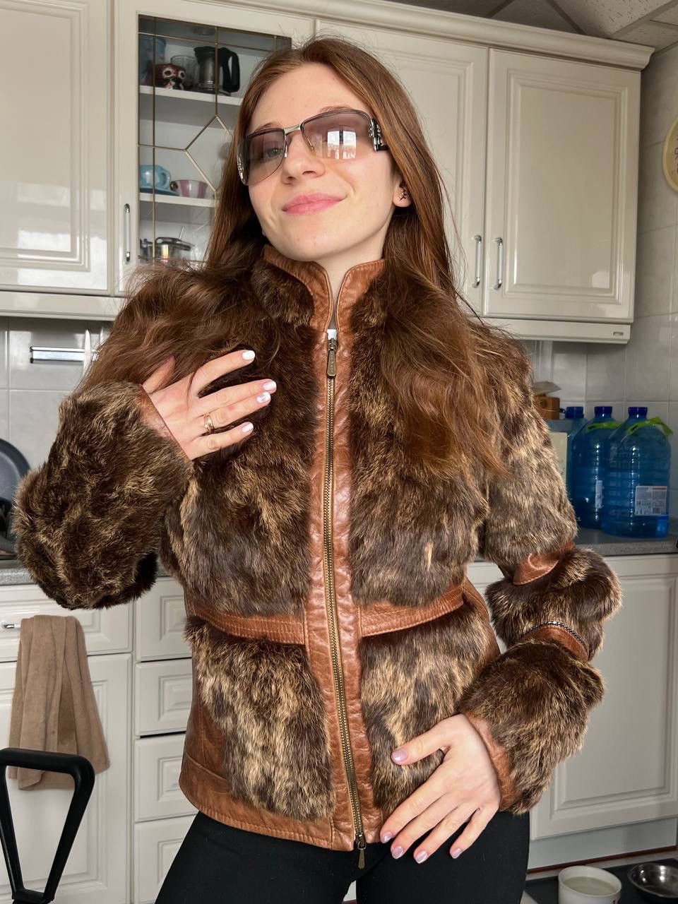 Other Italian biker leather fur jacket Size S / US 4 / IT 40 - 1 Thumbnail