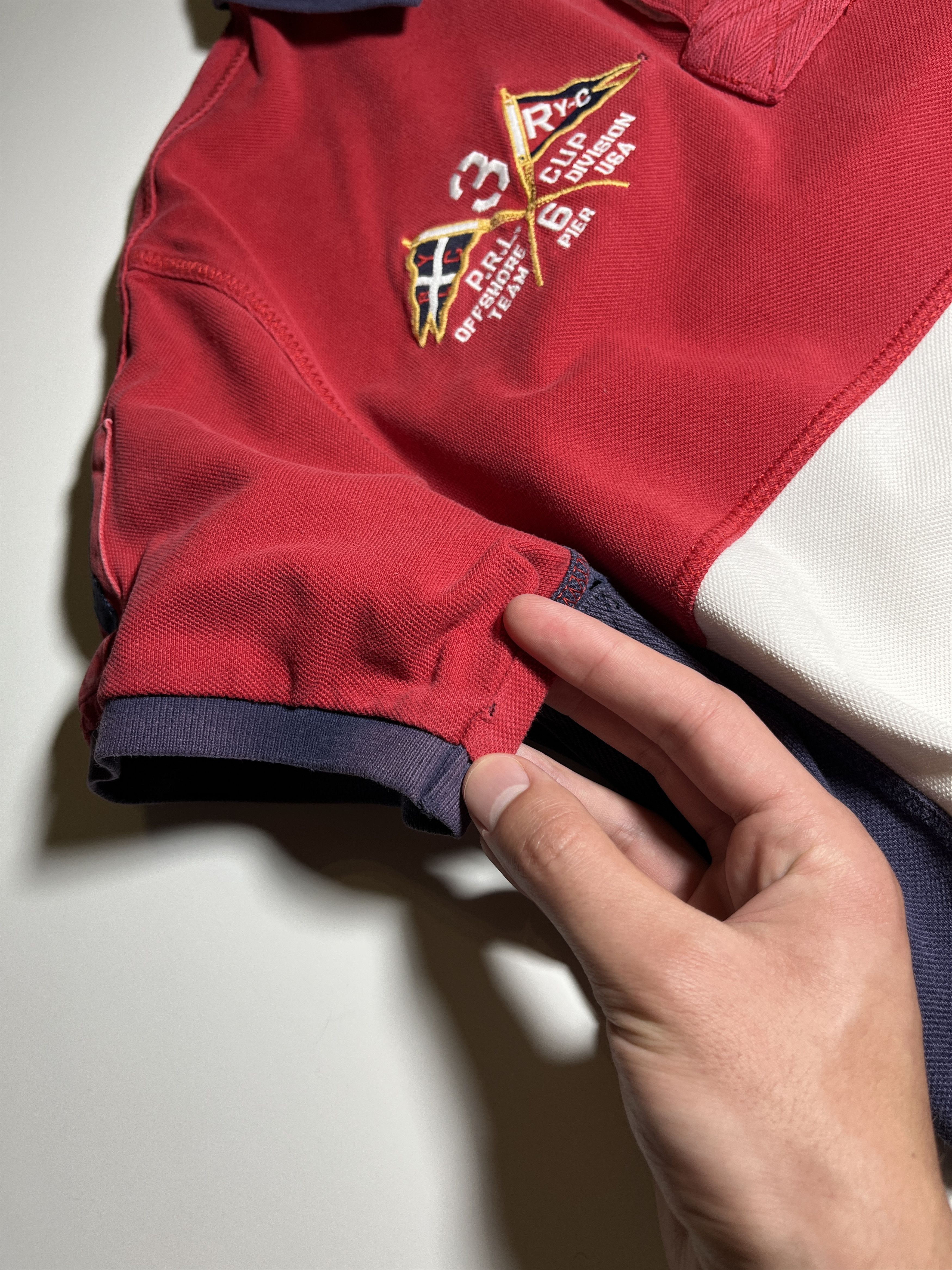 Polo Ralph Lauren Distressed Polo Ralph Lauren #3 United States Team Shirt Size US L / EU 52-54 / 3 - 15 Thumbnail