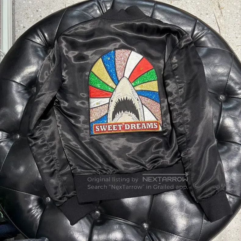 Saint Laurent Paris Saint Laurent Paris Shark pattern black classic silk jacke Size XXS / US 00 / IT 34 - 2 Thumbnail