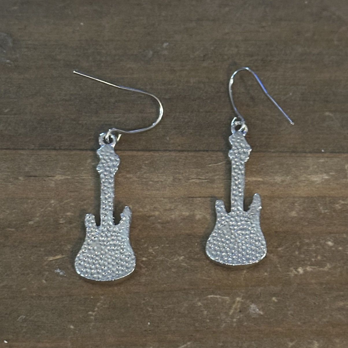 Other Silver tone pink rhinestone guitar dangle earrings Size ONE SIZE - 3 Thumbnail