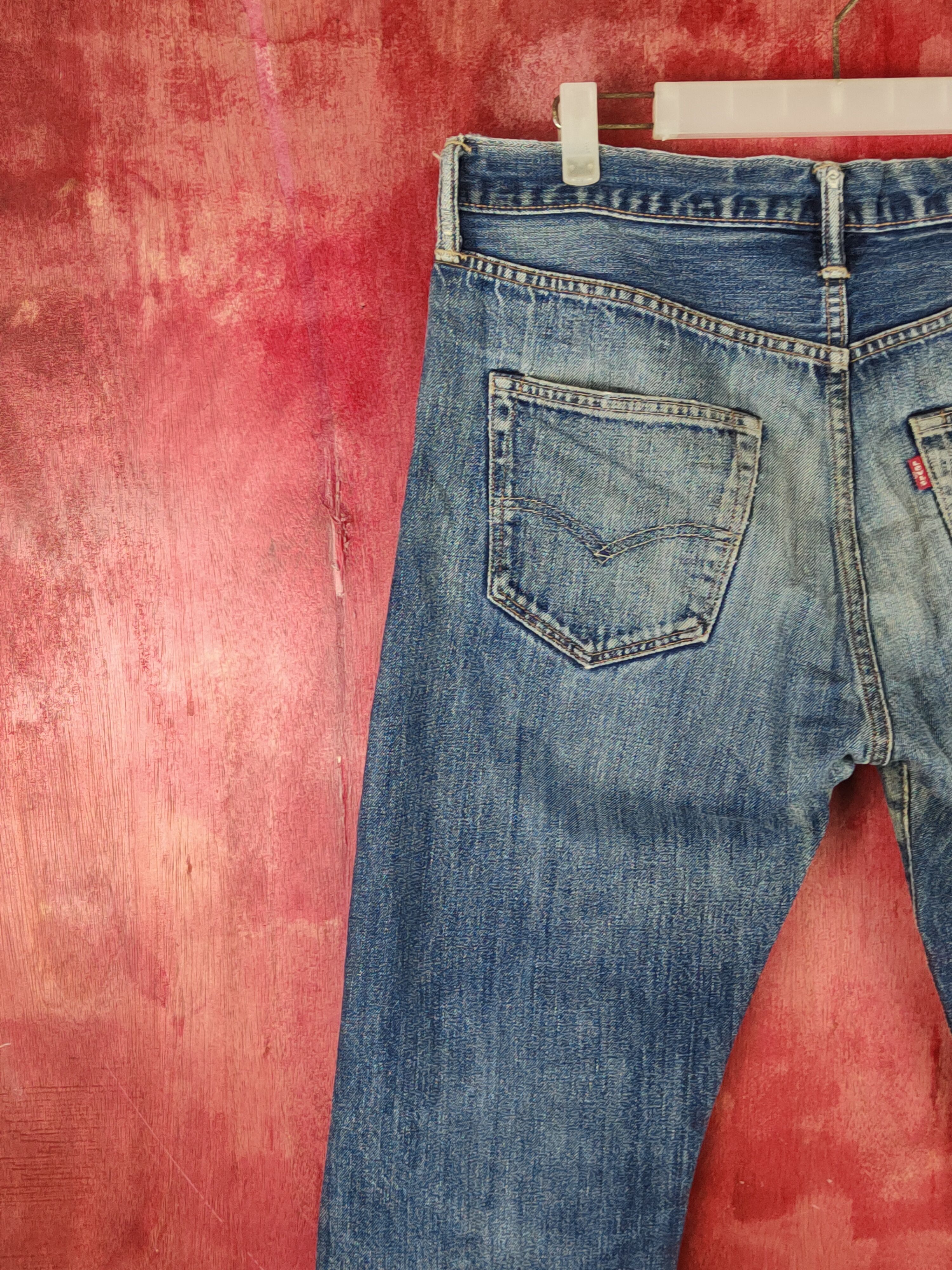 Levi's Levi's Dark Blue Faded Distressed Ripped Jeans #S1647 Size US 34 / EU 50 - 10 Thumbnail