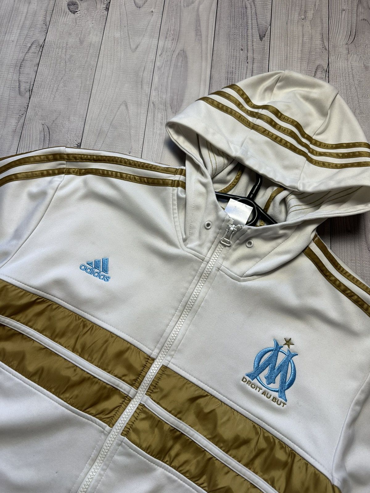 Adidas × Vintage Vintage adidas Olympic Marseille zip hoodie size XL Size US XL / EU 56 / 4 - 5 Thumbnail