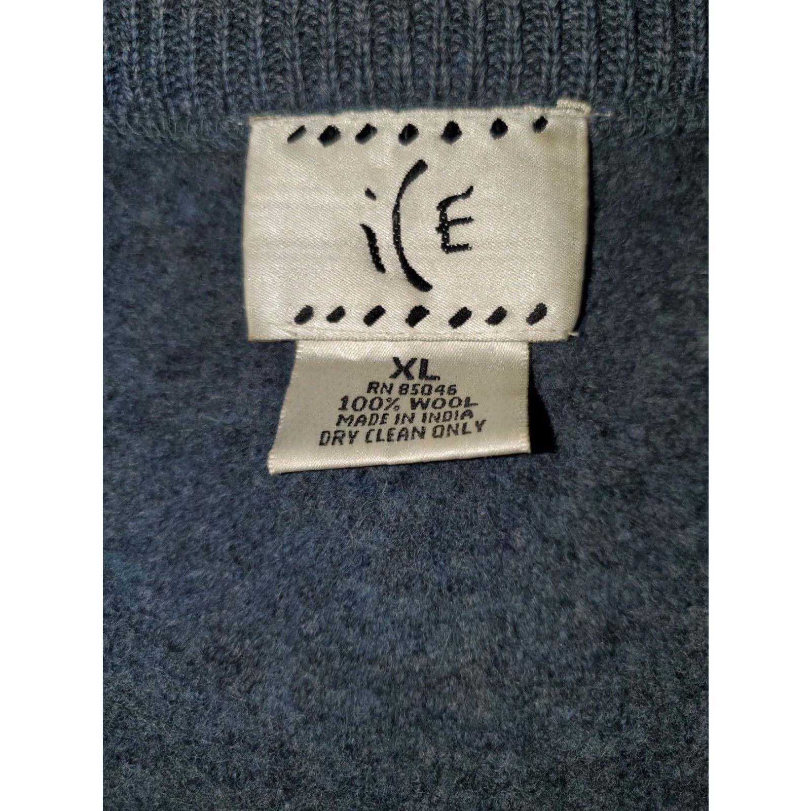 Vintage VINTAGE Ice- Knit 100% Pure Wool Womens SweaterCOAT FULL ZIP Made in India Size XL Blue 90s Womens Wool Coat Zip Size XL / US 12-14 / IT 48-50 - 3 Thumbnail