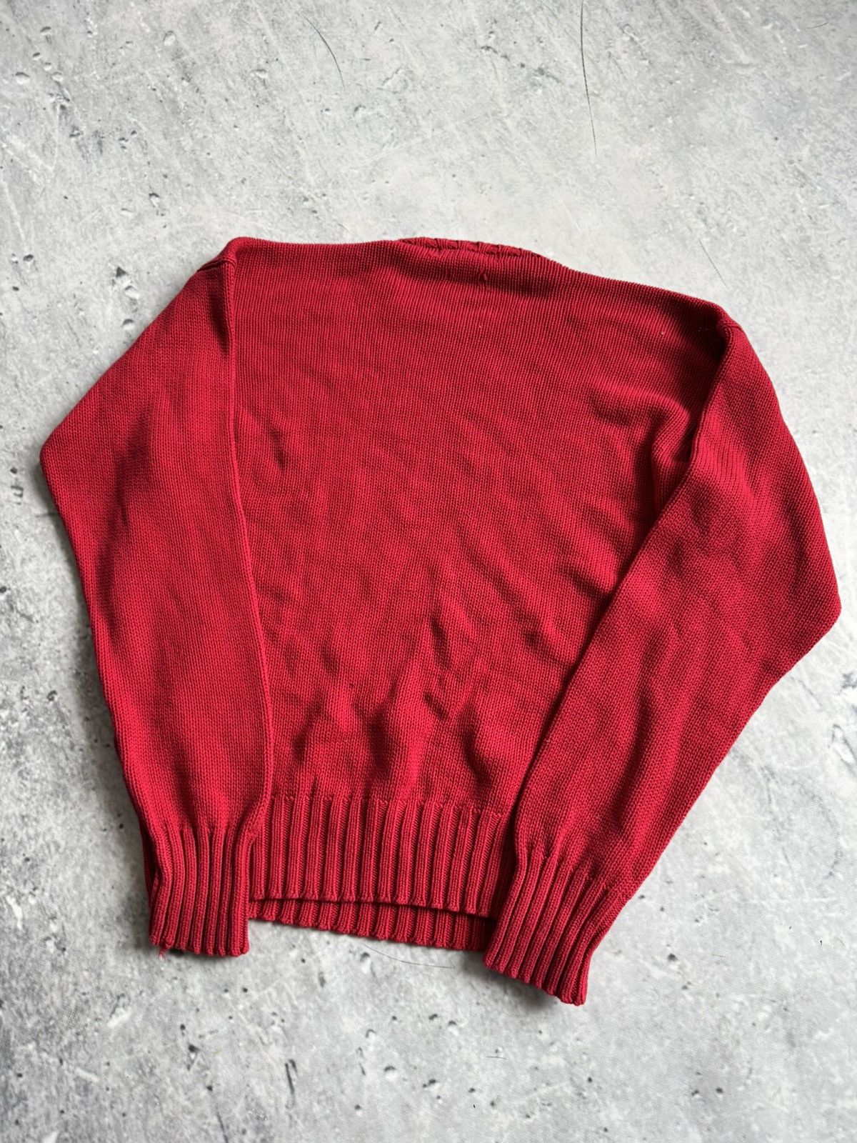 Polo Ralph Lauren 🔥AWESOME RED POLO RALPH LAUREN 00s KNITTED SWEATER Size US L / EU 52-54 / 3 - 8 Thumbnail