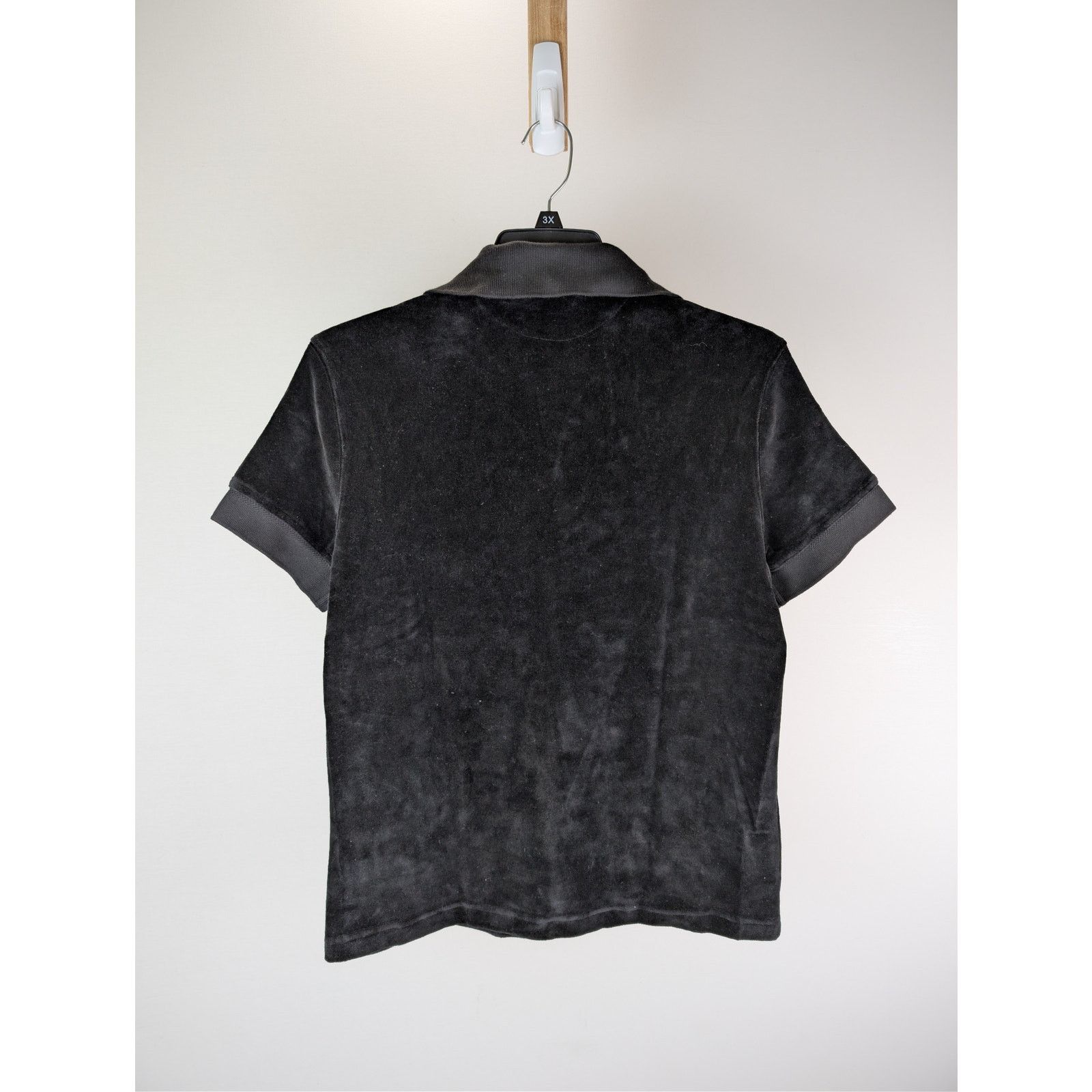 Tom Ford o1rshd1 CC20 Black Modal Velour Polo Shirt in Black Size US M / EU 48-50 / 2 - 9 Thumbnail